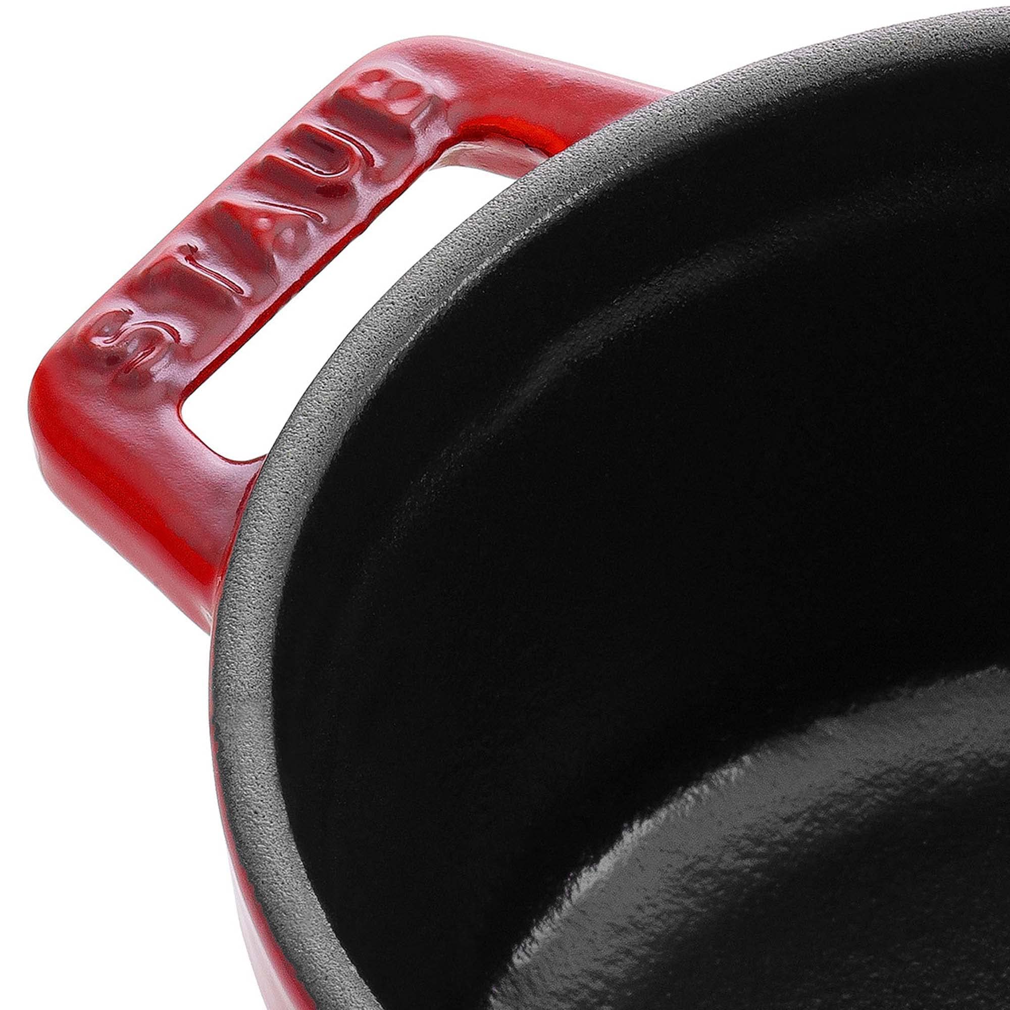 Staub Cast Iron 0.25-Qt Mini Round Cocotte - Cherry, Made In France
