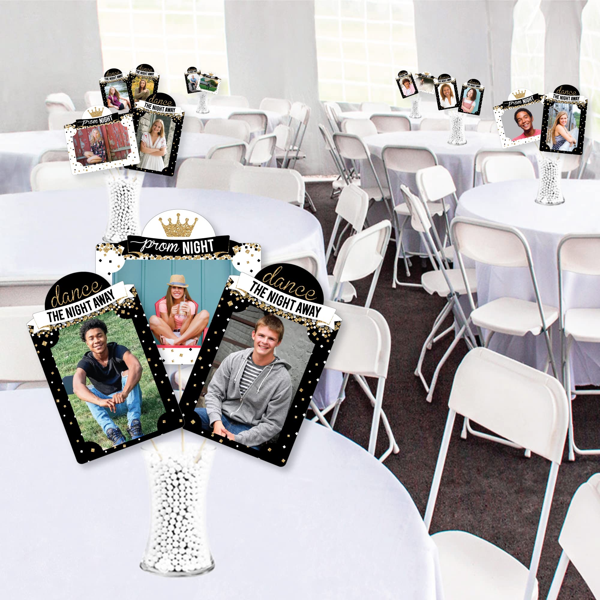 Big Dot Of Happiness Prom - Prom Night Party Picture Centerpiece Sticks - Photo Table Toppers - 15 Pieces