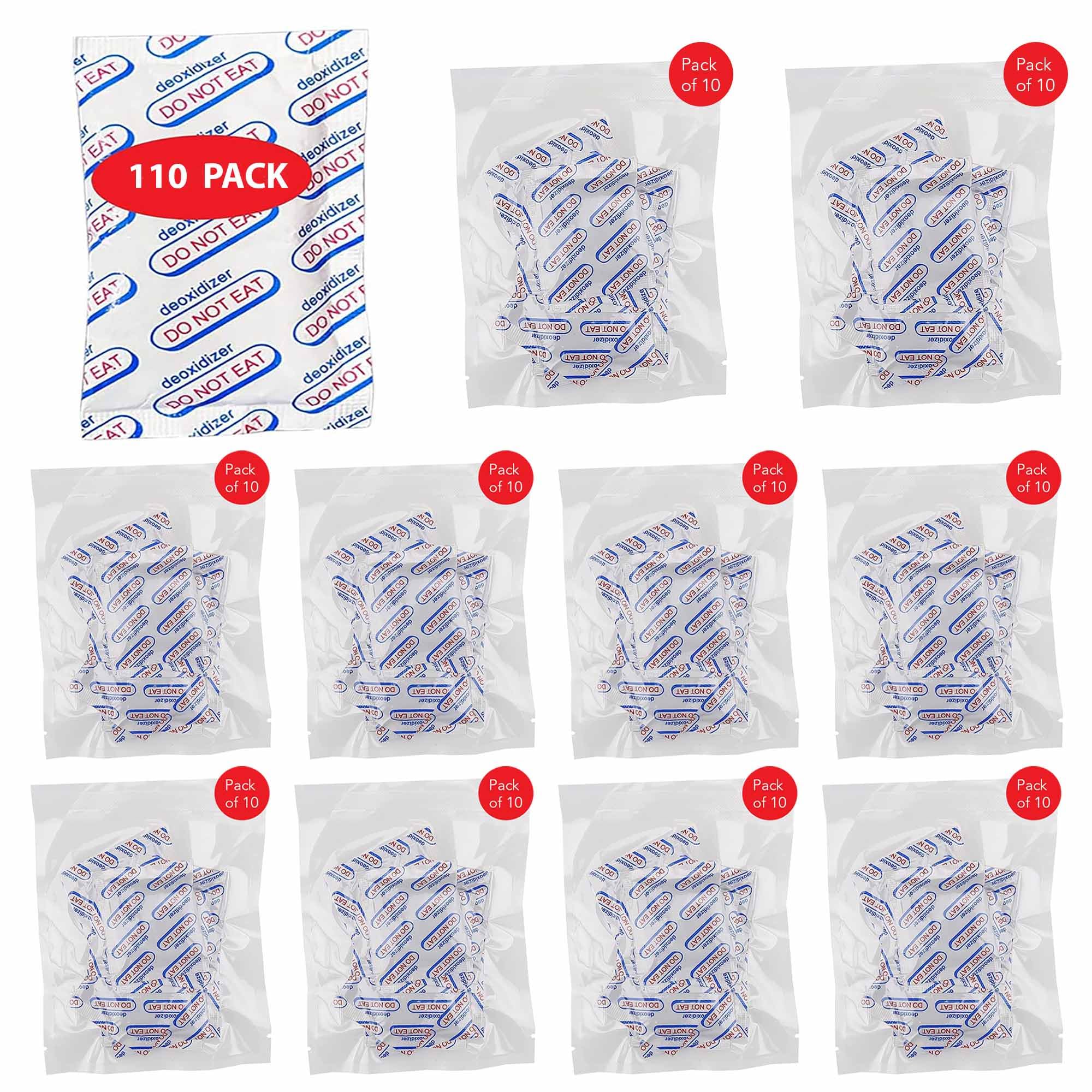 WolfGroup(110-Pack)100cc oxygen absorbers for food storage food grade oxygen absorbers packets for Home Made Jerky and Long Term Food freshness