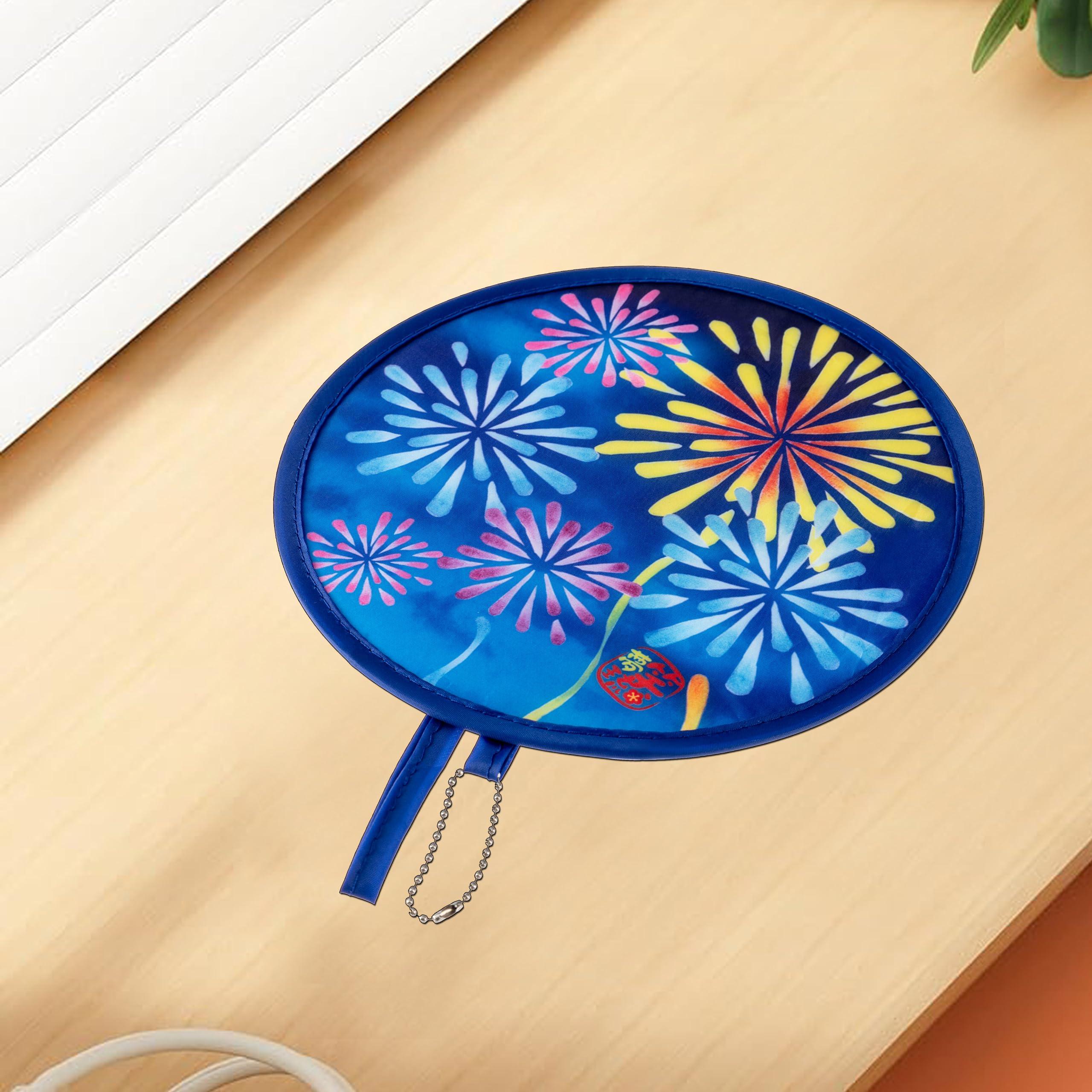 Salutto Round Foldable Hand Fan Japanese Folding Fan Round For Women Daily Use Festival Wedding Party Favors Outdoor Games Party