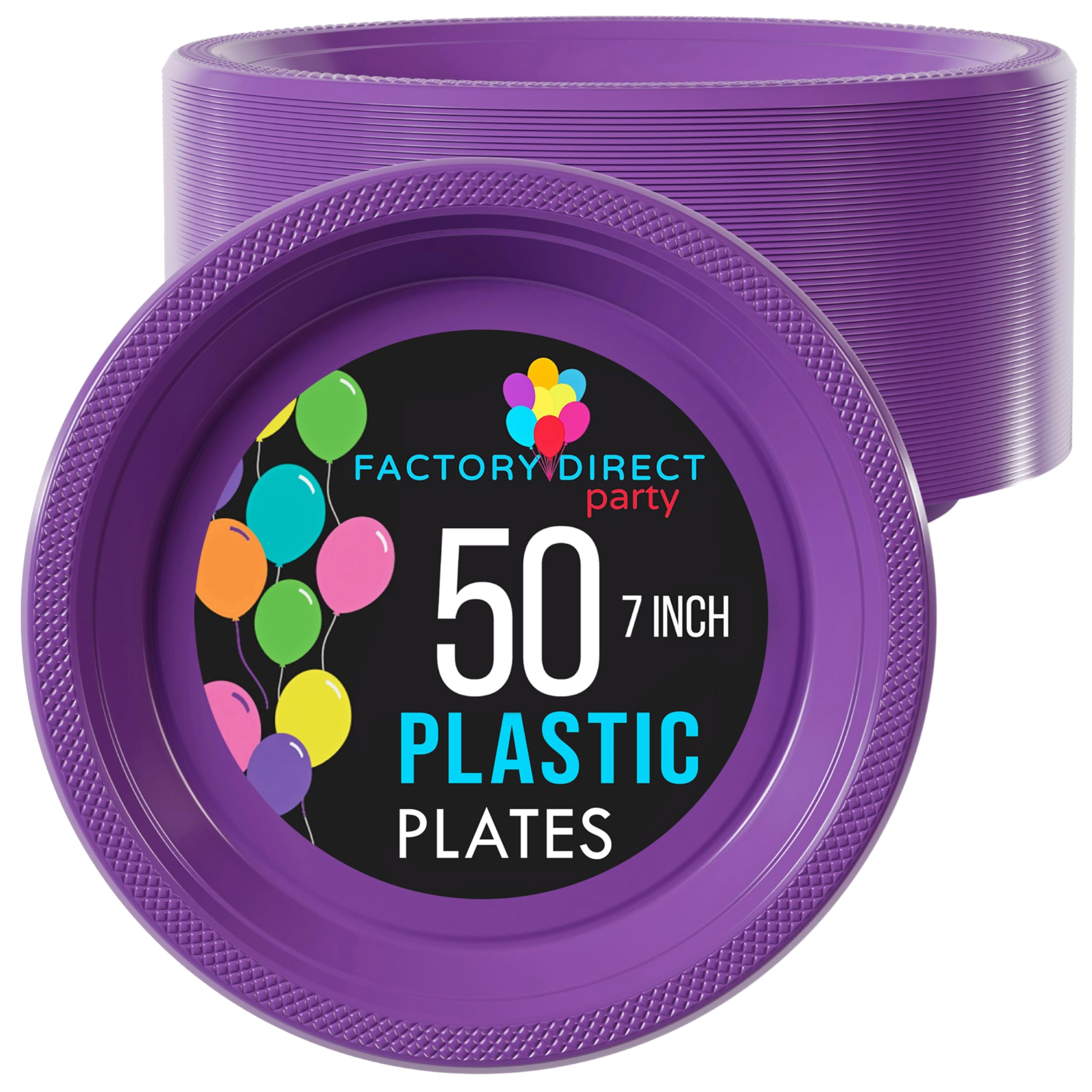 Exquisite Purple Plastic Plates For Party 7 Purple Disposable Plates For Party Supplies 50 Pcs Disposable Dinner Plate Heavy D