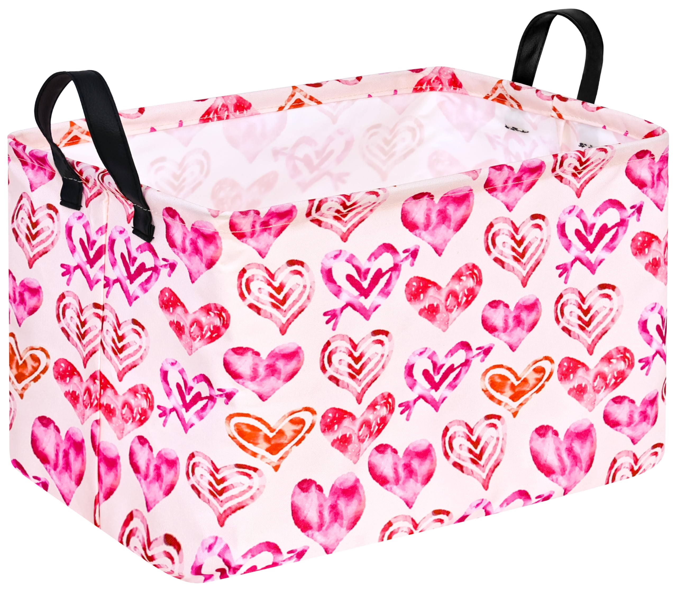 Acmuuni Heart Basket For Gifts Valentine Basket Pink Storage Basket Clothes Laundry Basket Storage Box Shelf Basket Toys Storage