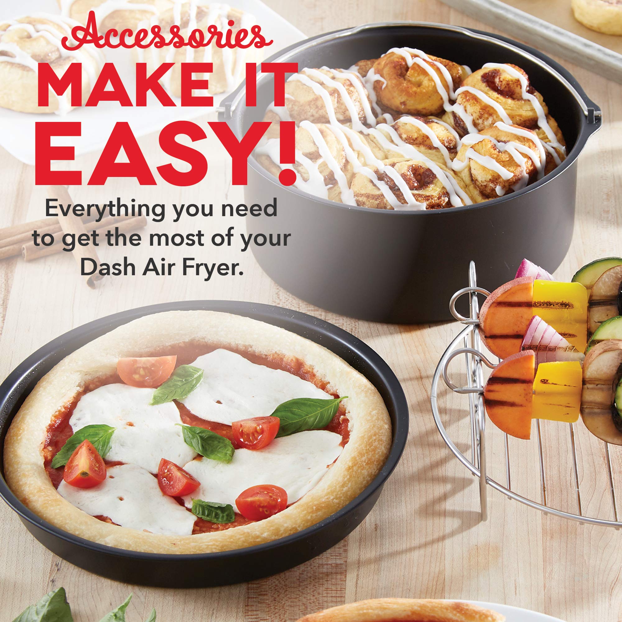 Dash Dfaf450Up1 Air Fryer, Deluxe, Accessory Bundle