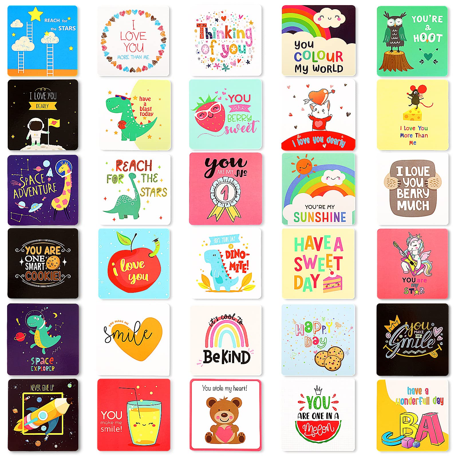 Teling 120 Pieces Lunch Box Notes For Kids Cute Lunchbox Notes For Kindergartners Inspirational And Motivational Kids Lunch Box