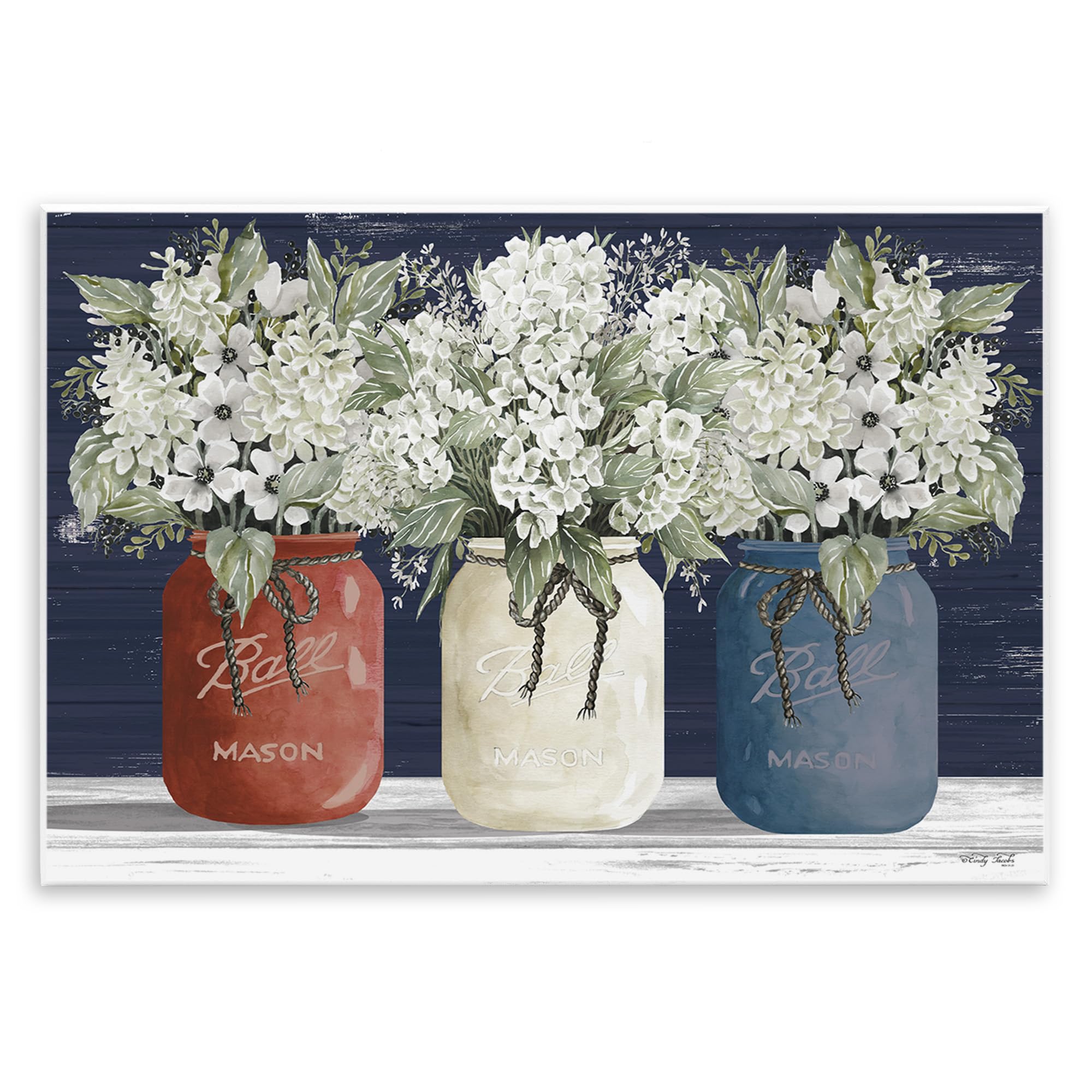 Stupell Industries Americana Floral Bouquets Rustic Flowers Country Pride Wall Plaque Art Design By Cindy Jacobs 10 X 15