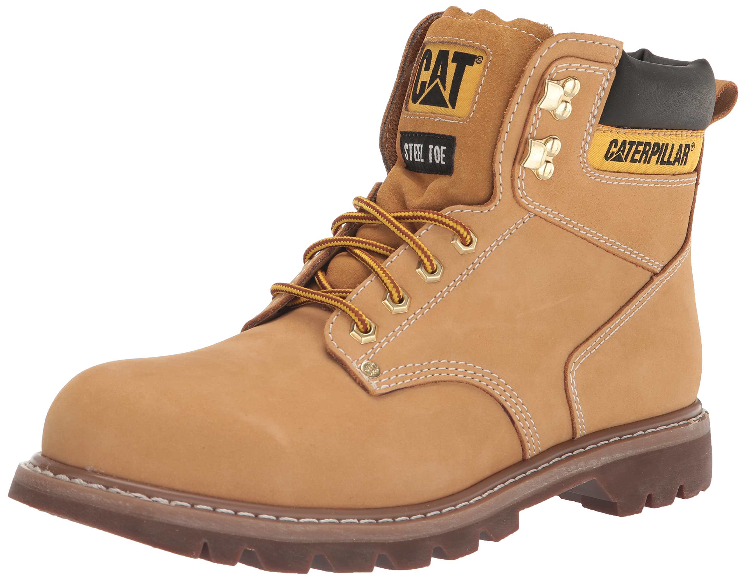 Cat Footwear Mens Second Shift Steel Toe Work Boot, Honey, 13 Wide