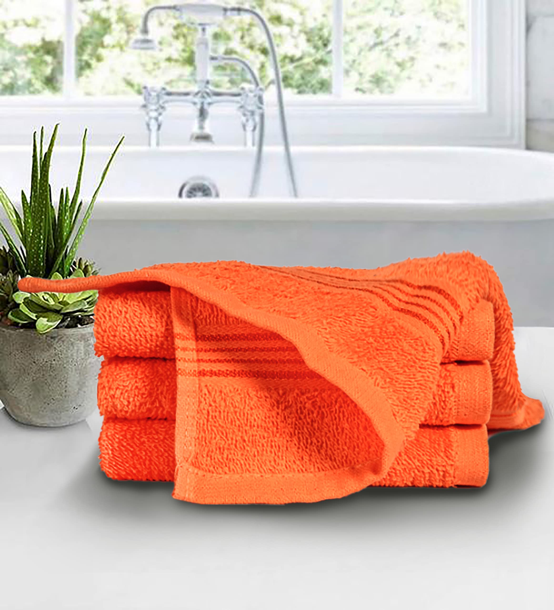 Belizzi Home Ultra Soft Cotton Washcloths, Contains 24 Piece Face Cloths 12X12 Inch, Ideal For Everyday Use Face Towels, Compact