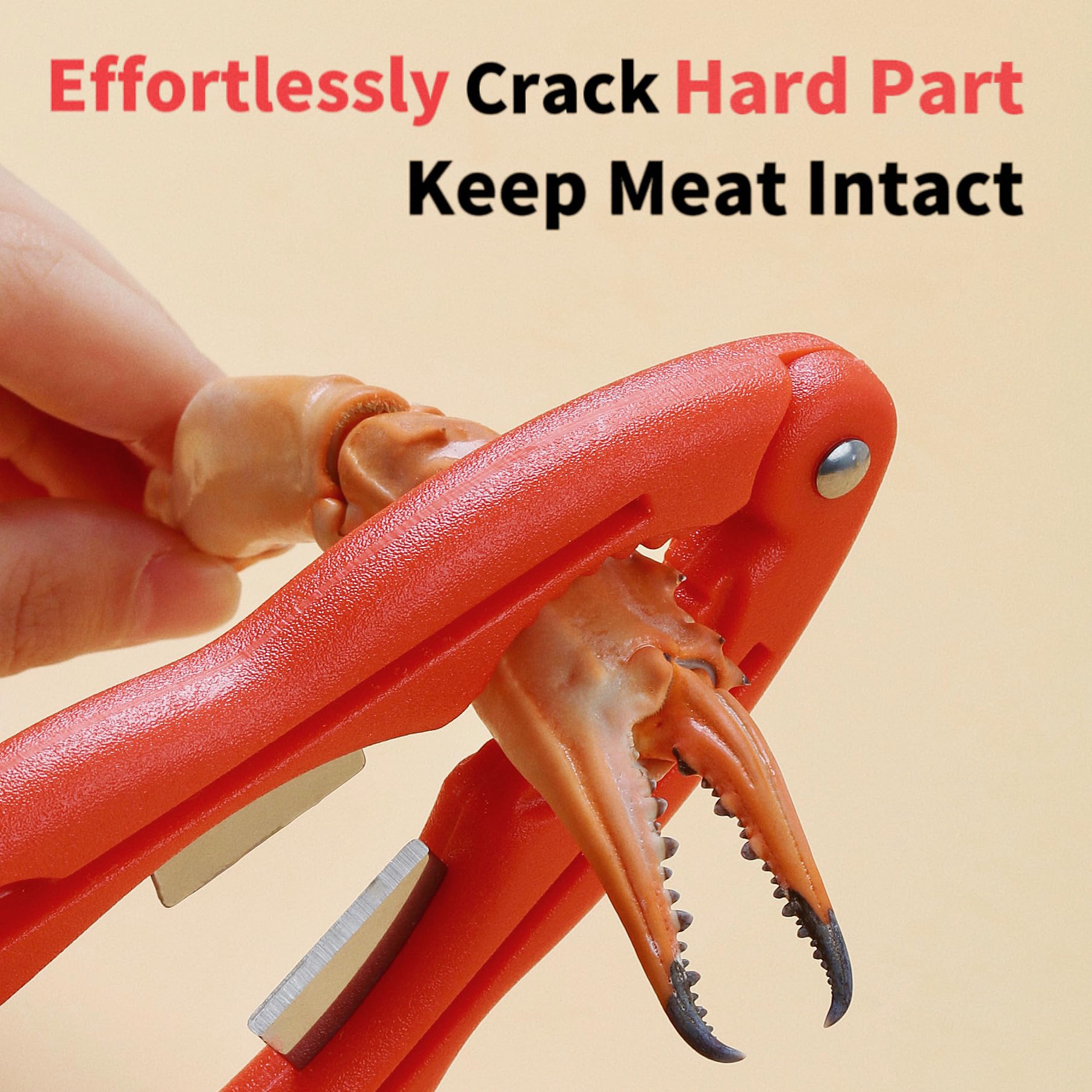 ADORAMBLING Crab Crackers Set - Multifunctional Seafood Tools, Efficient Lobster & Crab Leg Crackers, Portable, Red