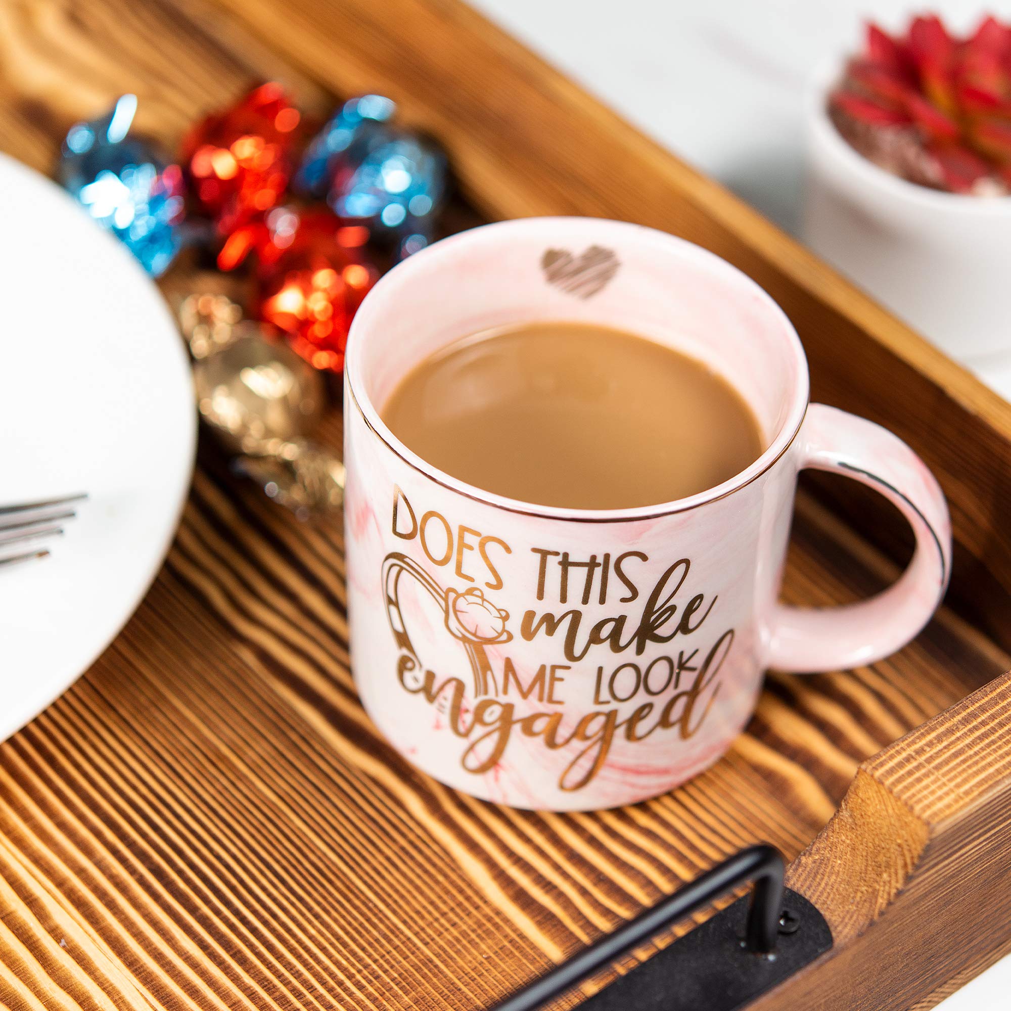 Engagement Gifts for Women - Funny Coffee Mug - Bride To Be Engaged Fiance Novelty Coffee Mugs Gift for Her - Does This Ring Mak
