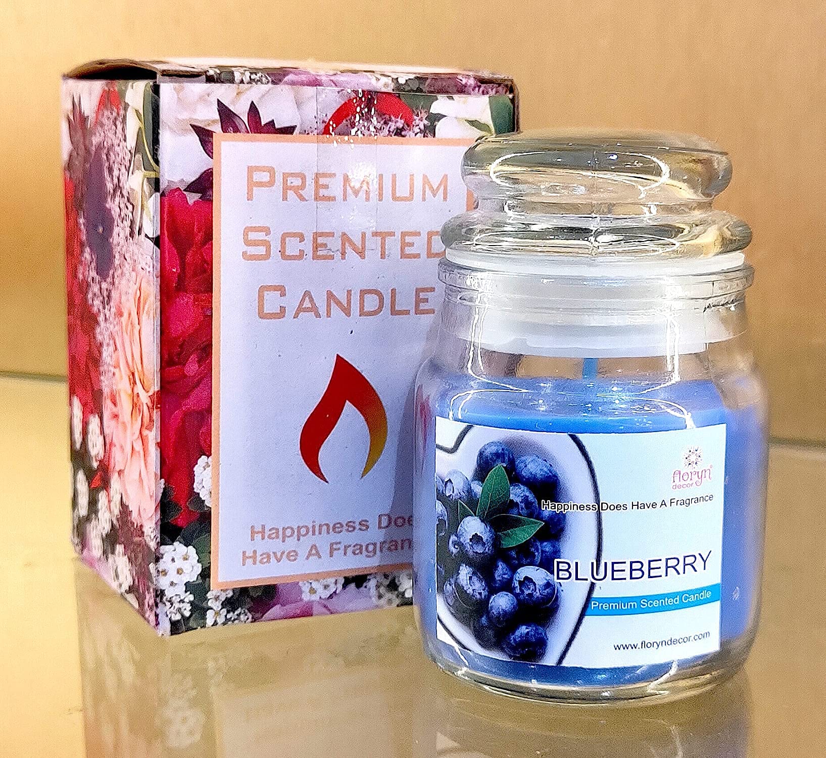 Floryn Decor Scented Cookie Jar Candle | Pack of 3 | Scented Jar Candle (Blueberry | Strawberry | Cranberry)