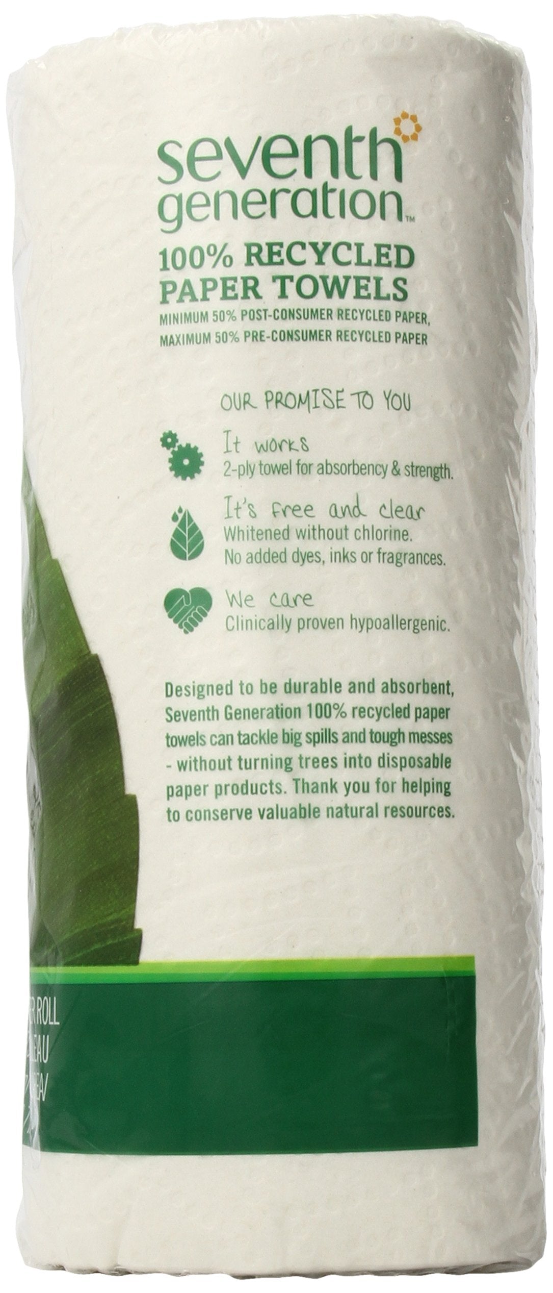 Seventh Generation Paper Towels Regular Roll, 140 Sheets, White, 1 Pack