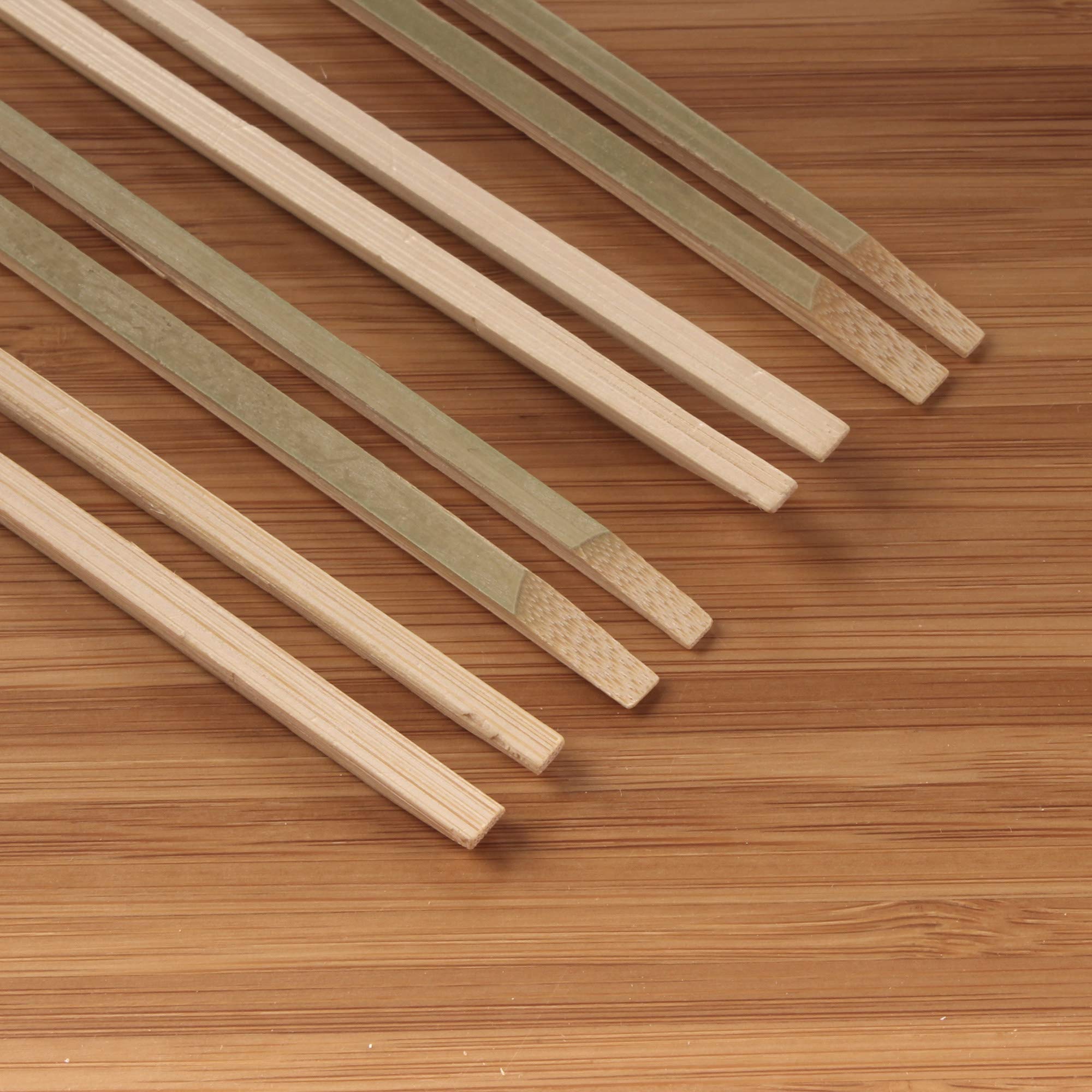 Bamboomn 13Mm Wide Bamboo Double Prong Fondue Sticks Barbecue Grilling Kabob Skewers, 9.8'' Long, 100 Pieces