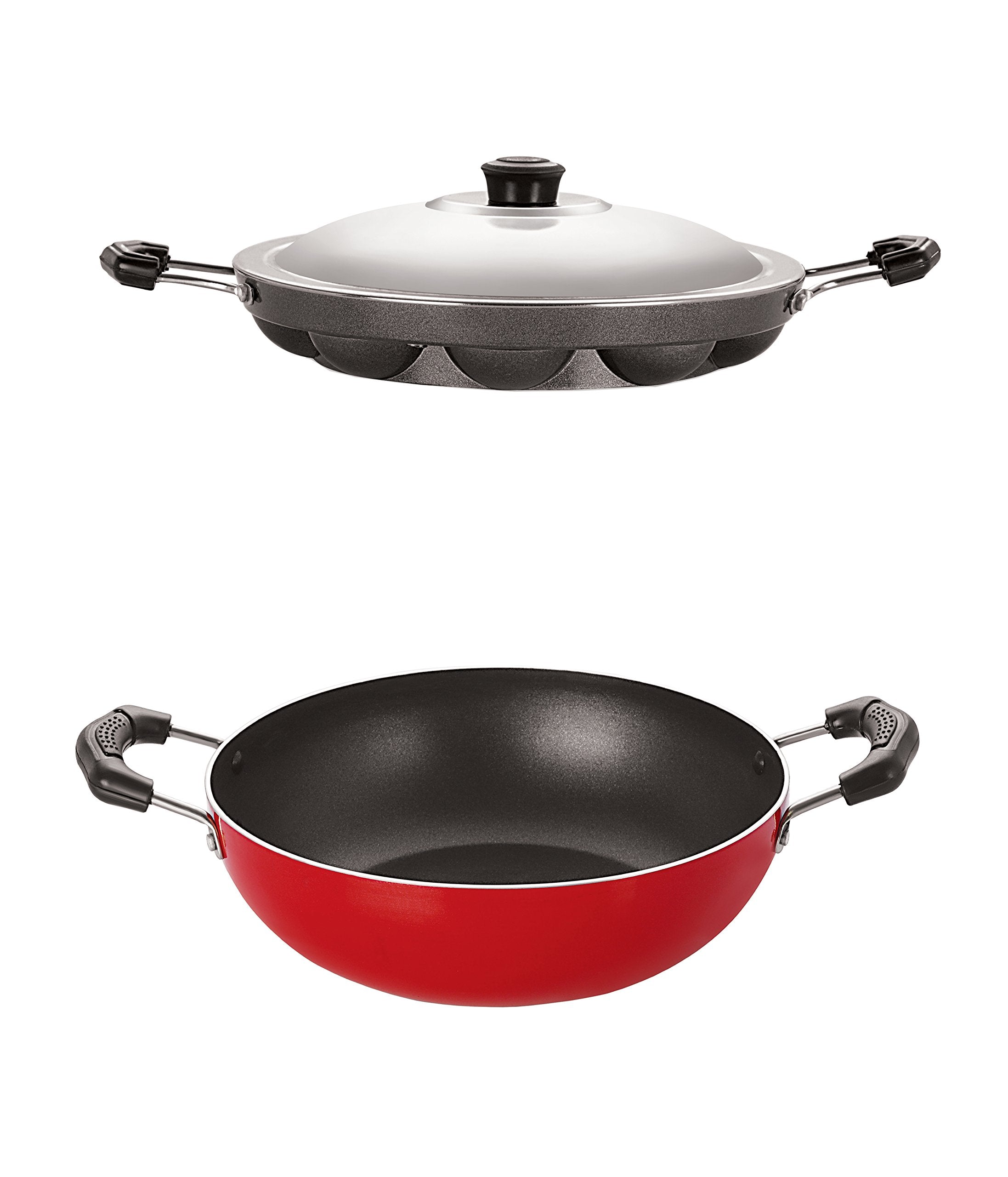 Nirlon Pfoa Free 3 Layer NonStick Coated Cookware Combo Set Offer, 2.6Mm_Kd12_Ap(12)