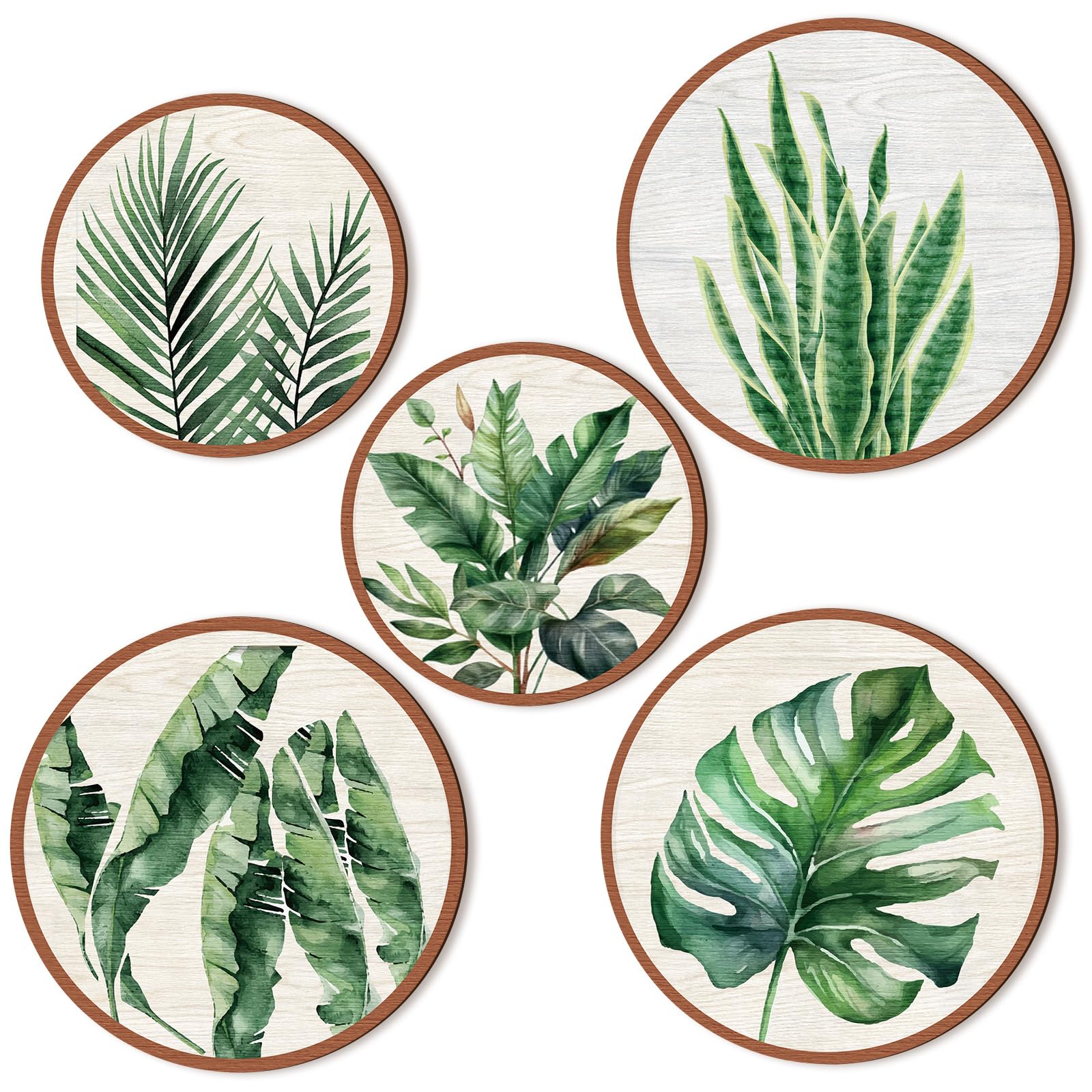 5 Pcs Boho Wall Art Decor Wooden Living Room Wall Decor Bohemian Wall Hanging Decor Farmhouse Geometric Hanging Decor 10 and 8
