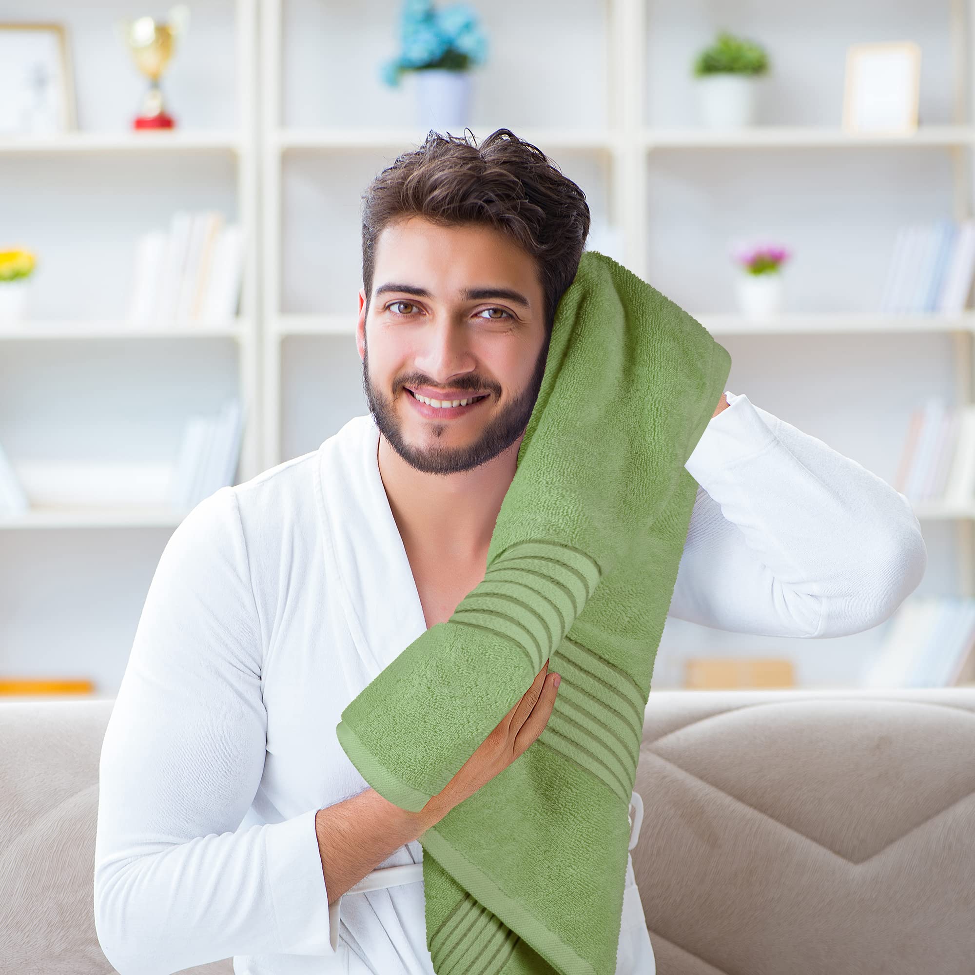 Utopia Towels 4 Piece Luxury Bath Towels Set, (27 X 54 Inches) 100% Ring Spun Cotton 600Gsm, Lightweight And Highly Absorbent Qu
