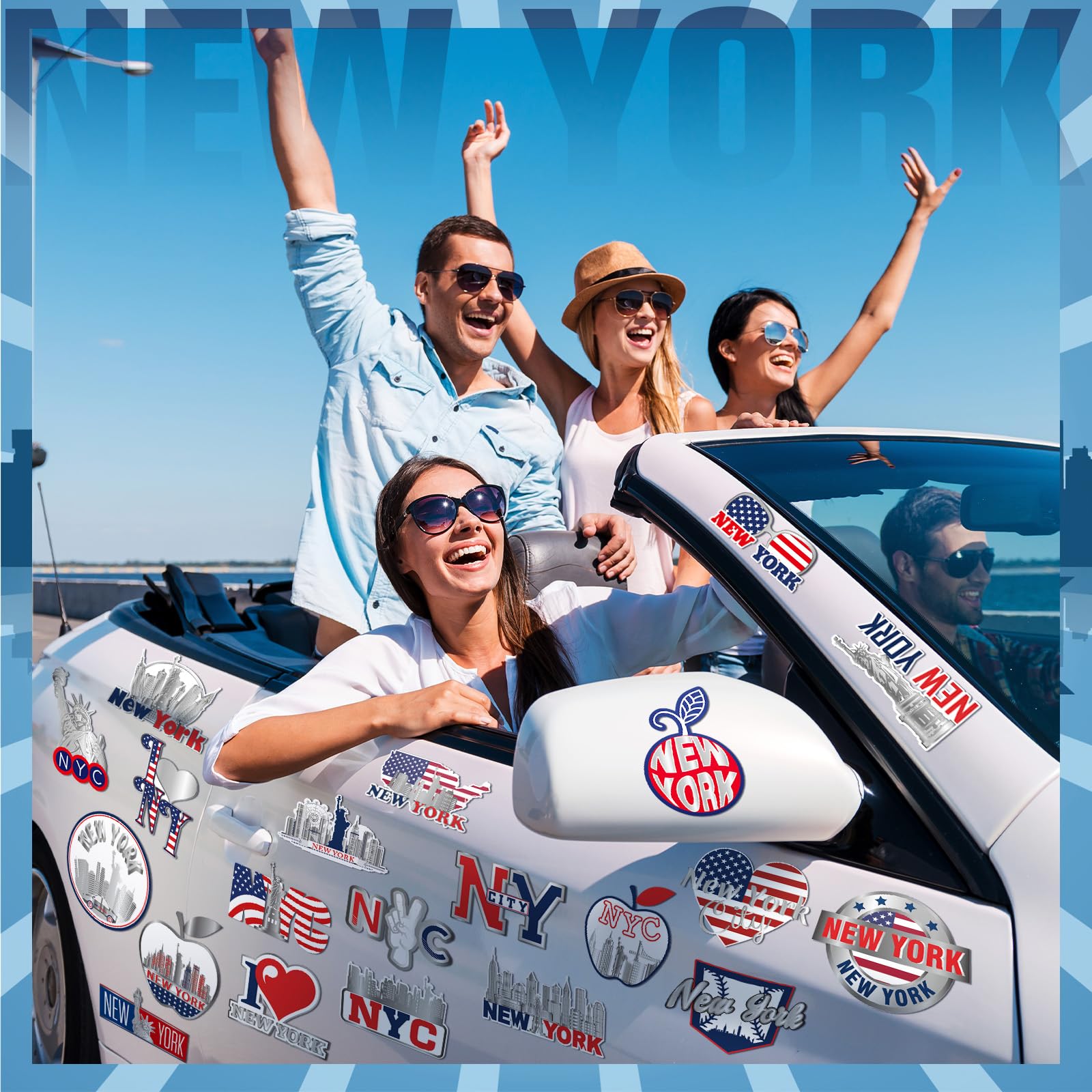 Fabbay 25 Pcs New York Fridge Magnet Magnetic New York Refrigerator Stickers New York Magnet New York Souvenirs Gifts Refrigerat