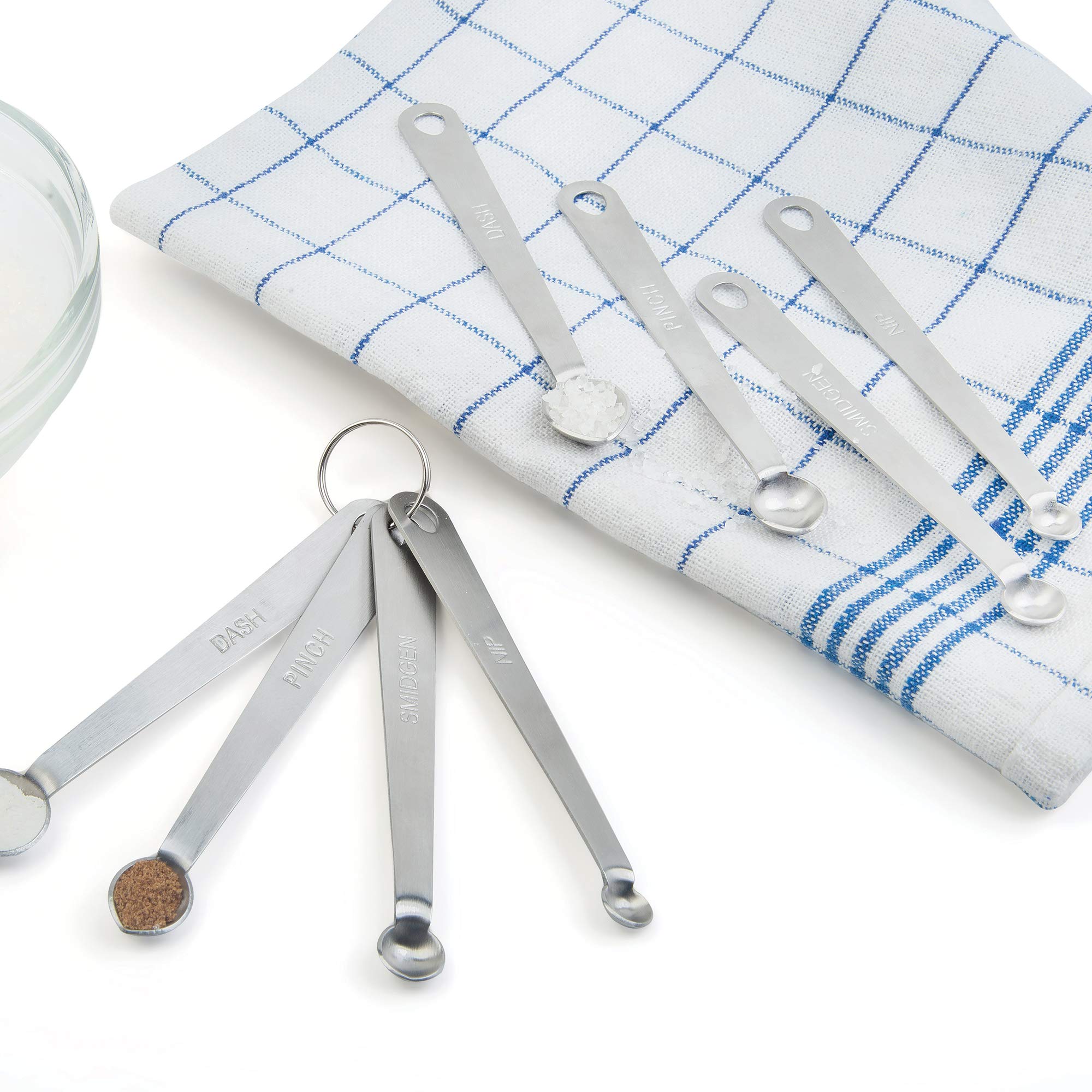 Fox Run Brands 4-Piece Pinch Spoons Measuring, 0.25 X 0.5 X 4.75 Inches, Metallic