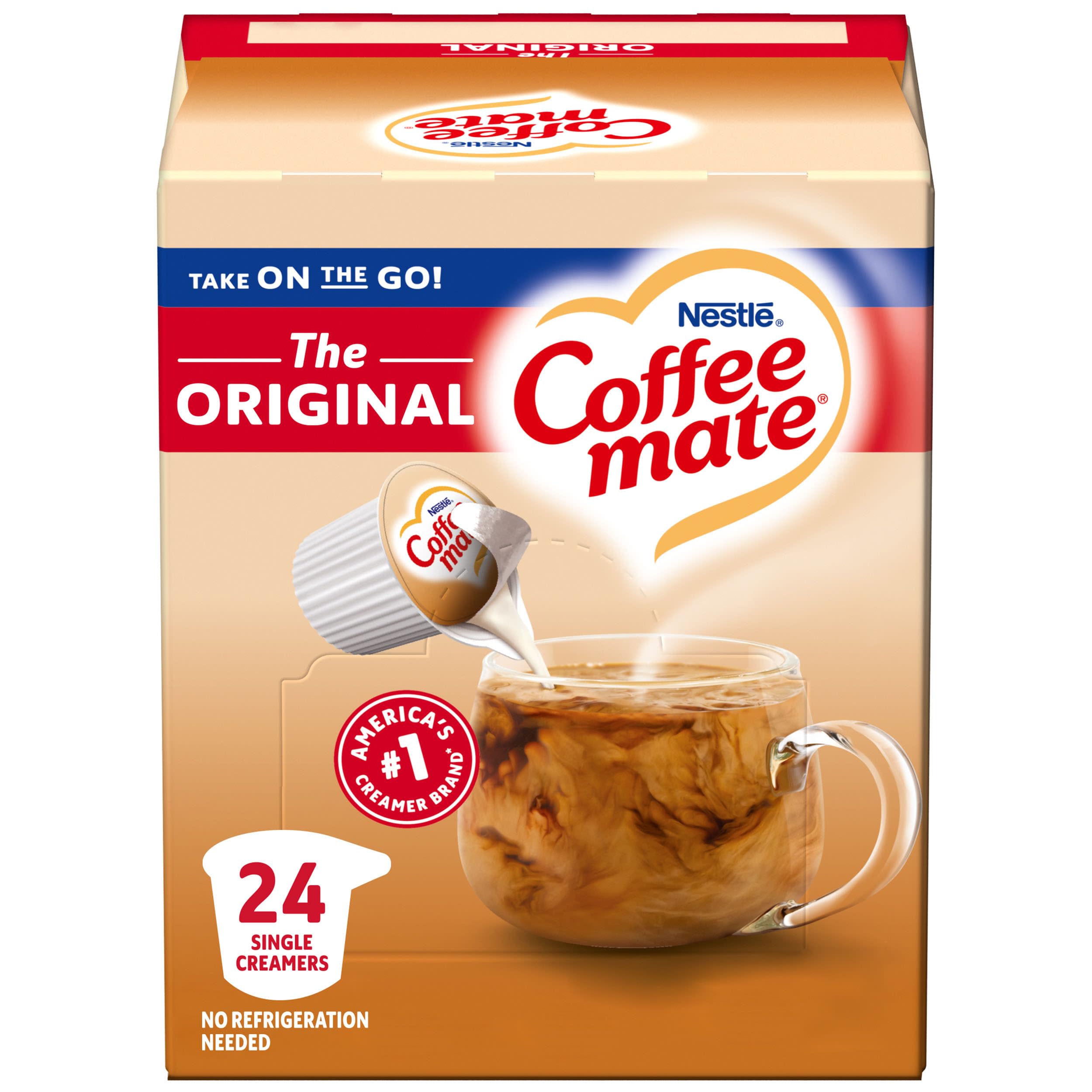 Nestle Coffee Mate Original Liquid Coffee Creamer Singles, 24 Count