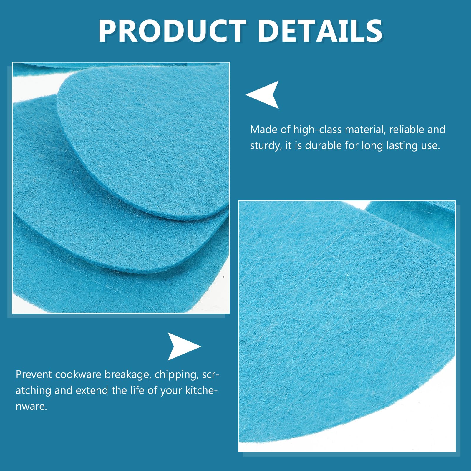 Pot And Pan Protectors, Set Of 12 Cookware Dividers Pads Pan Pot Separators Pads For Stacking And Protecting Your Cookware