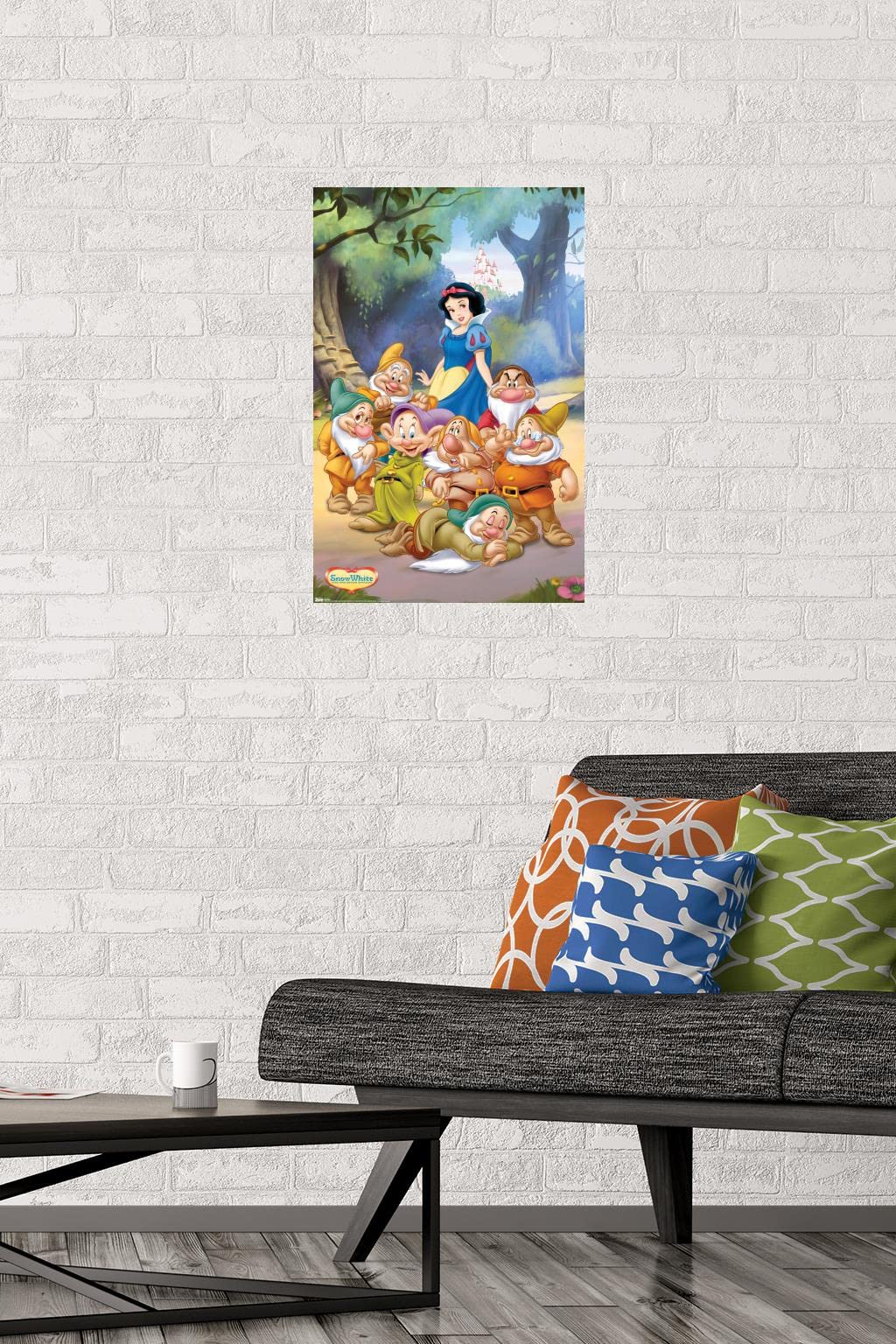 Trends International Disney Snow White And The Seven Dwarfs - Group Wall Poster, 14.725'' X 22.375'', Premium Poster & Mount Bun