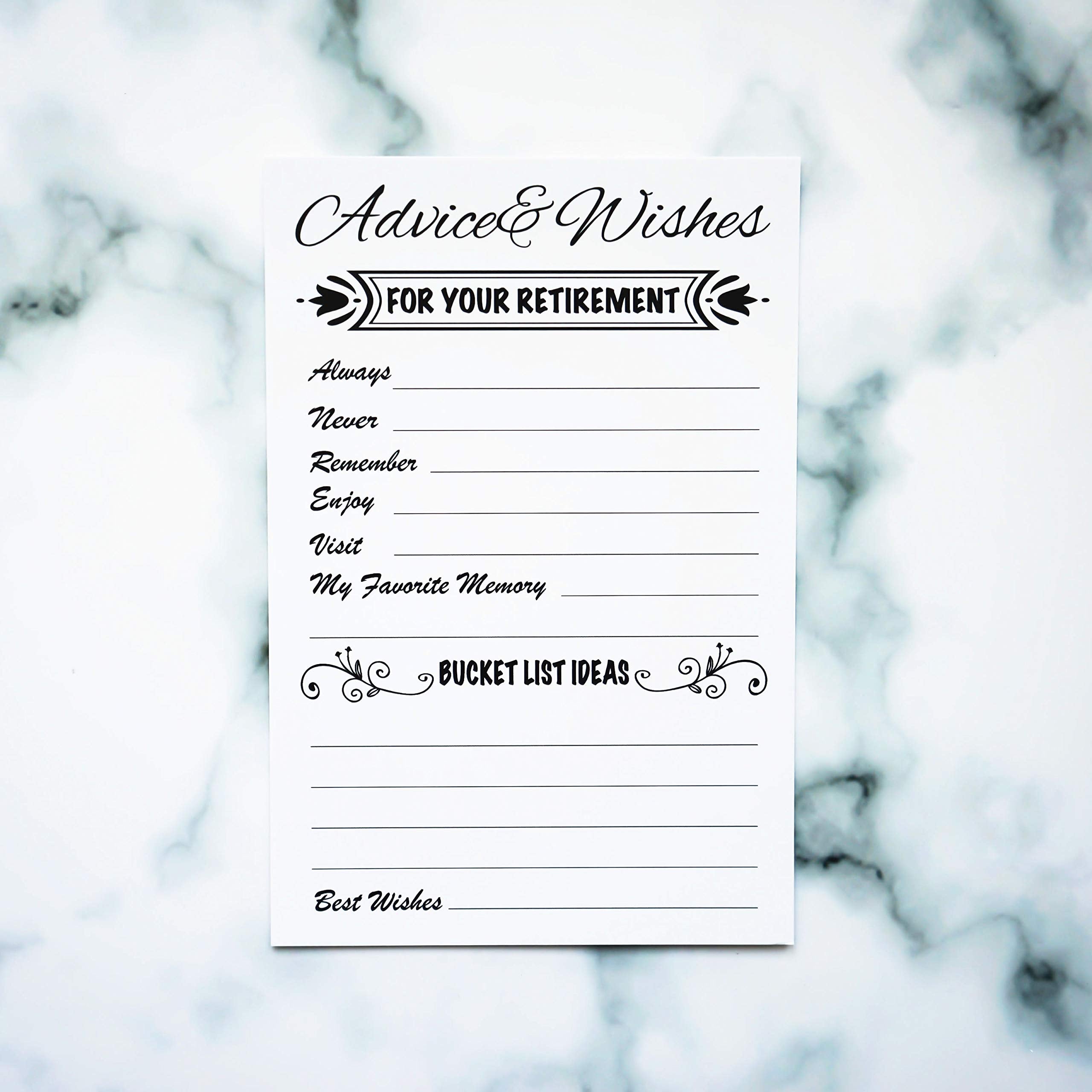 Rxbc2011 Advice And Wishes Card For Retirement Party Happy Retiree Celebration Gift Sharing Well Wishes And Memories Happy Retir