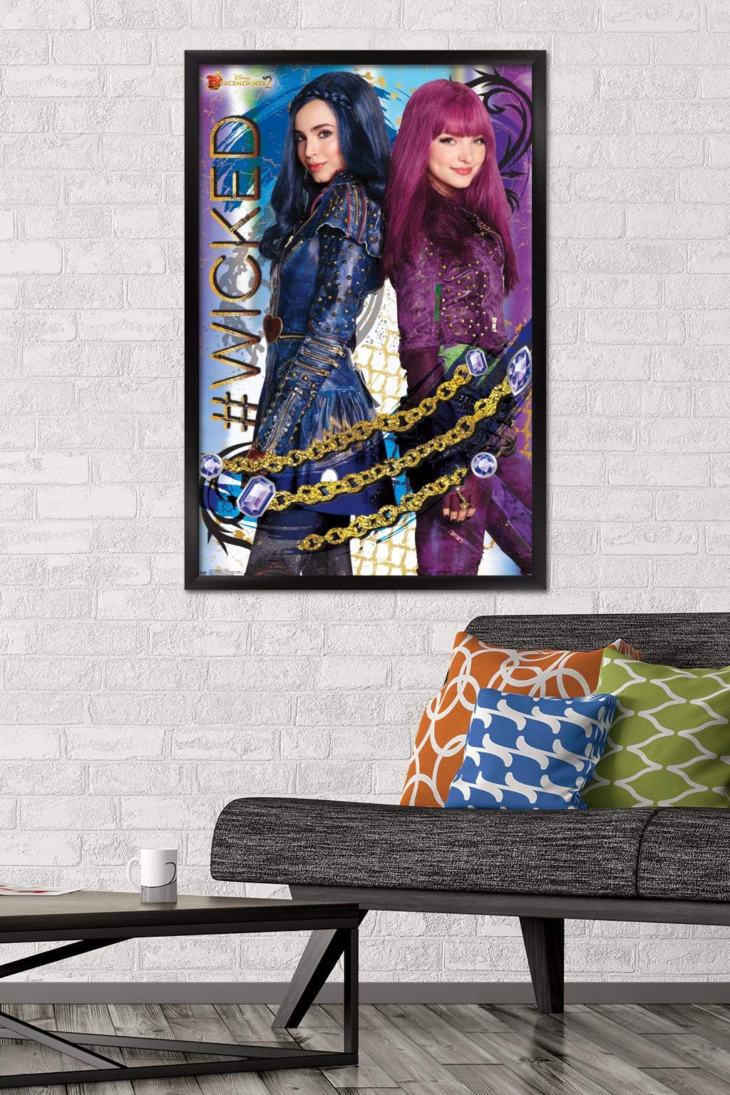 Trends International Disney Descendants 2 - Wicked Wall Poster, 22.375'' X 34'', Black Framed Version