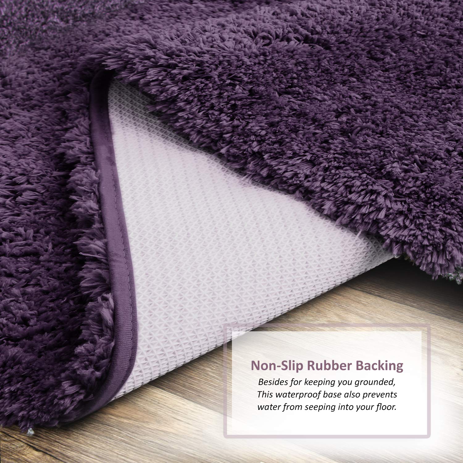 Clara Clark Bathroom Rugs, Ultra Soft Shaggy Bath Rugs - Bath Mats For Bathroom, Machine Wash, Non Slip Backing Rubber, 20 X 32