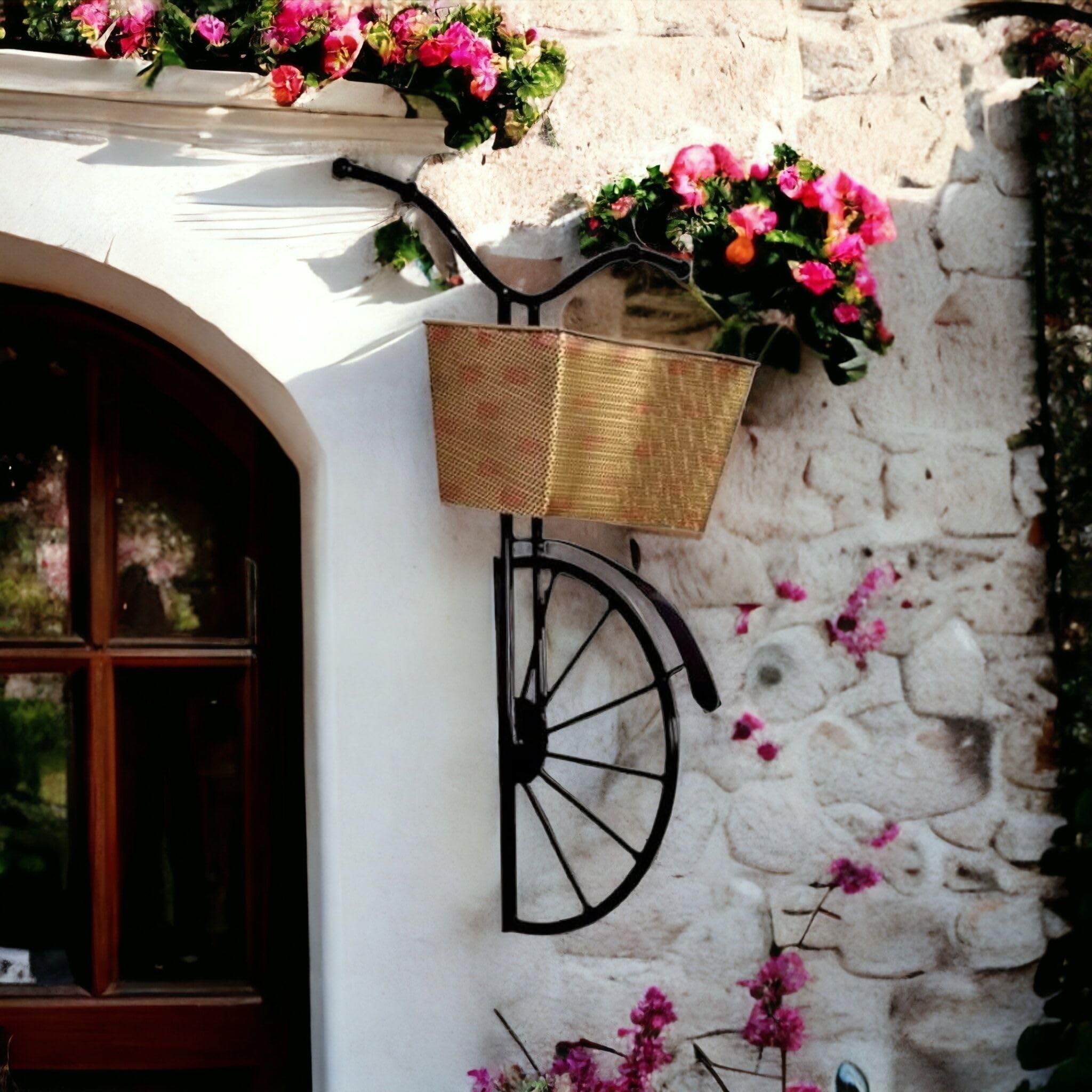 Ghar Decor India Personalized Wrought Iron Cycle Wall Hanging For Books And Decoratives Revitalize Your Living Space With Creati