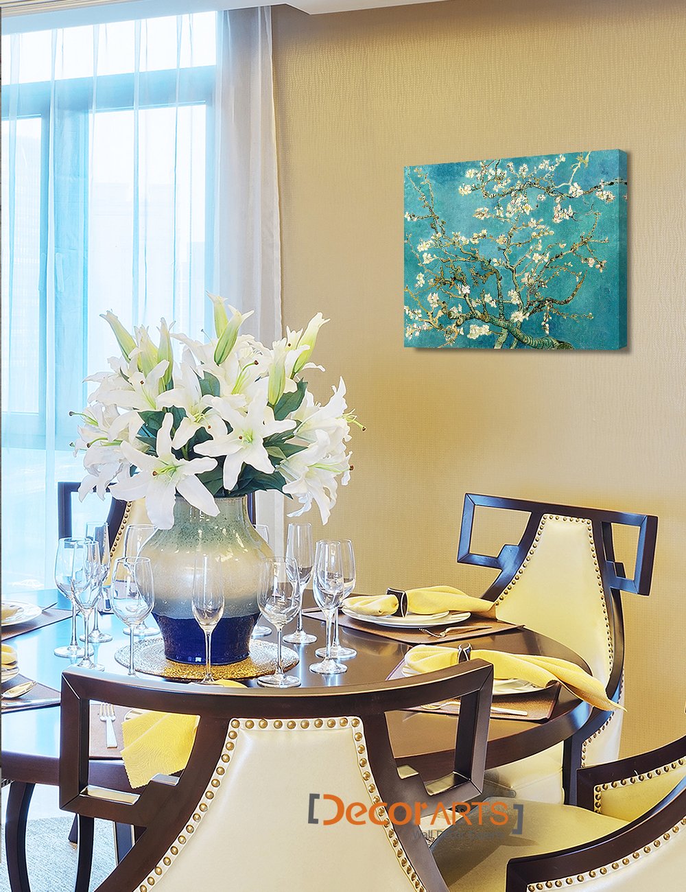 Decorarts - Almond Blossom Tree - Vincent Van Gogh Art Reproduction. Giclee Canvas Prints Wall Art For Home Decor 20X16, Depth 1