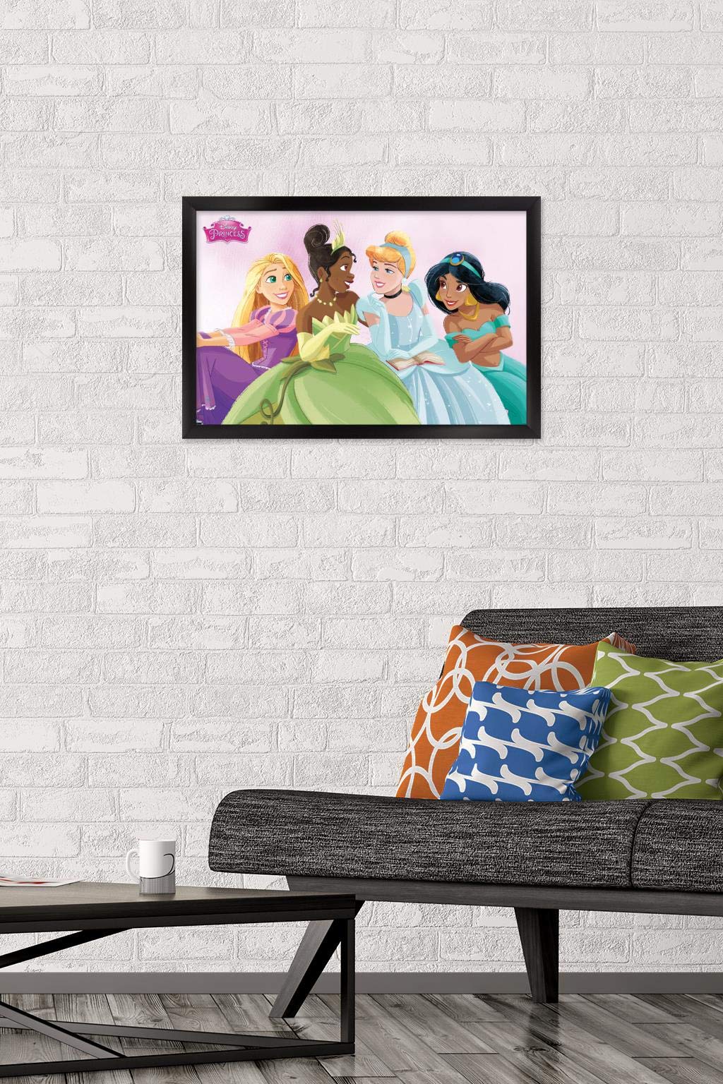 Trends International Disney Ultimate Princess Celebration-Group Wall Poster, 14.725'' X 22.375'', Black Framed Version