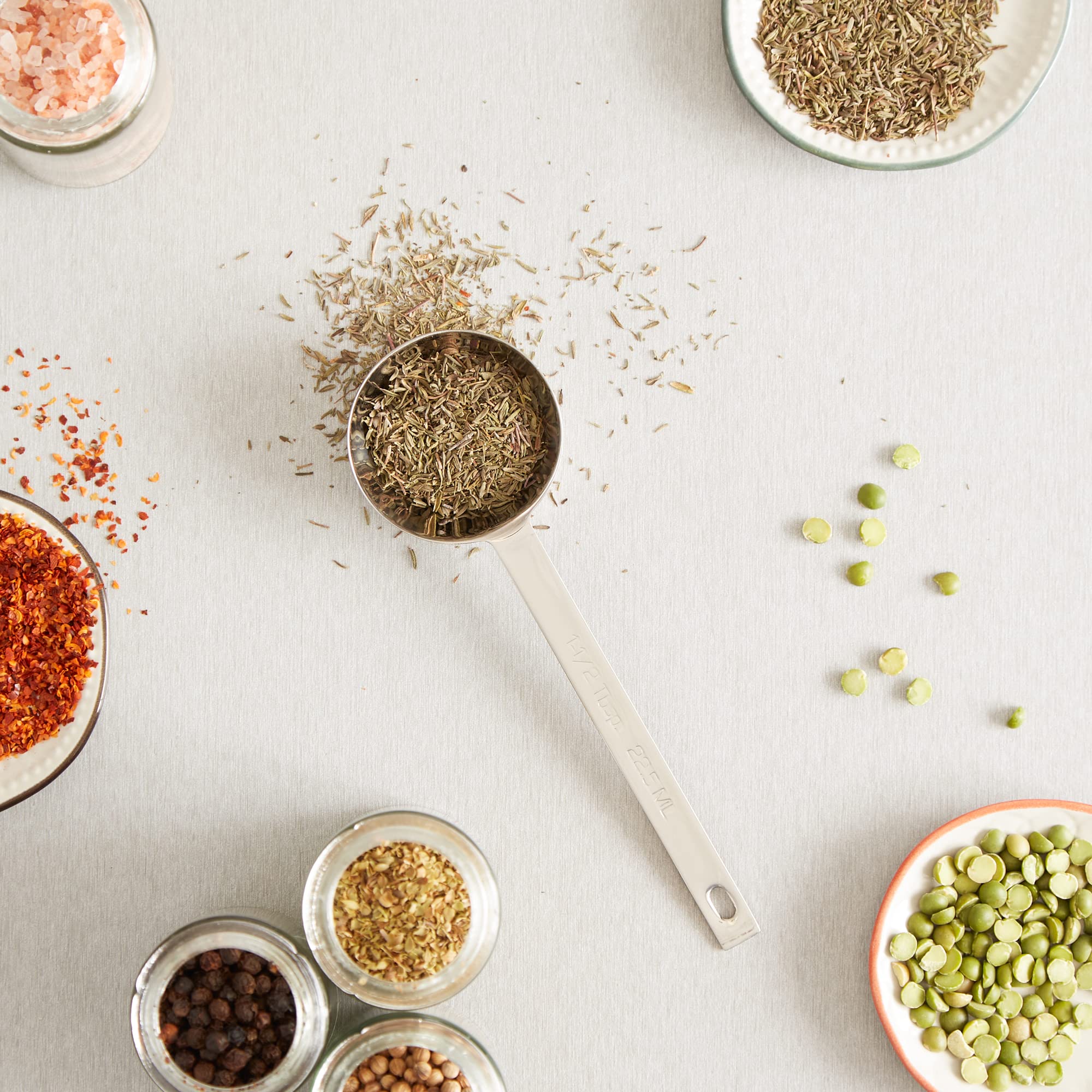 RSVP International Endurance Kitchen Collection Open Stock Measuring Spoon  Stainless Steel  Dishwasher Safe  1.5-Tablespoon