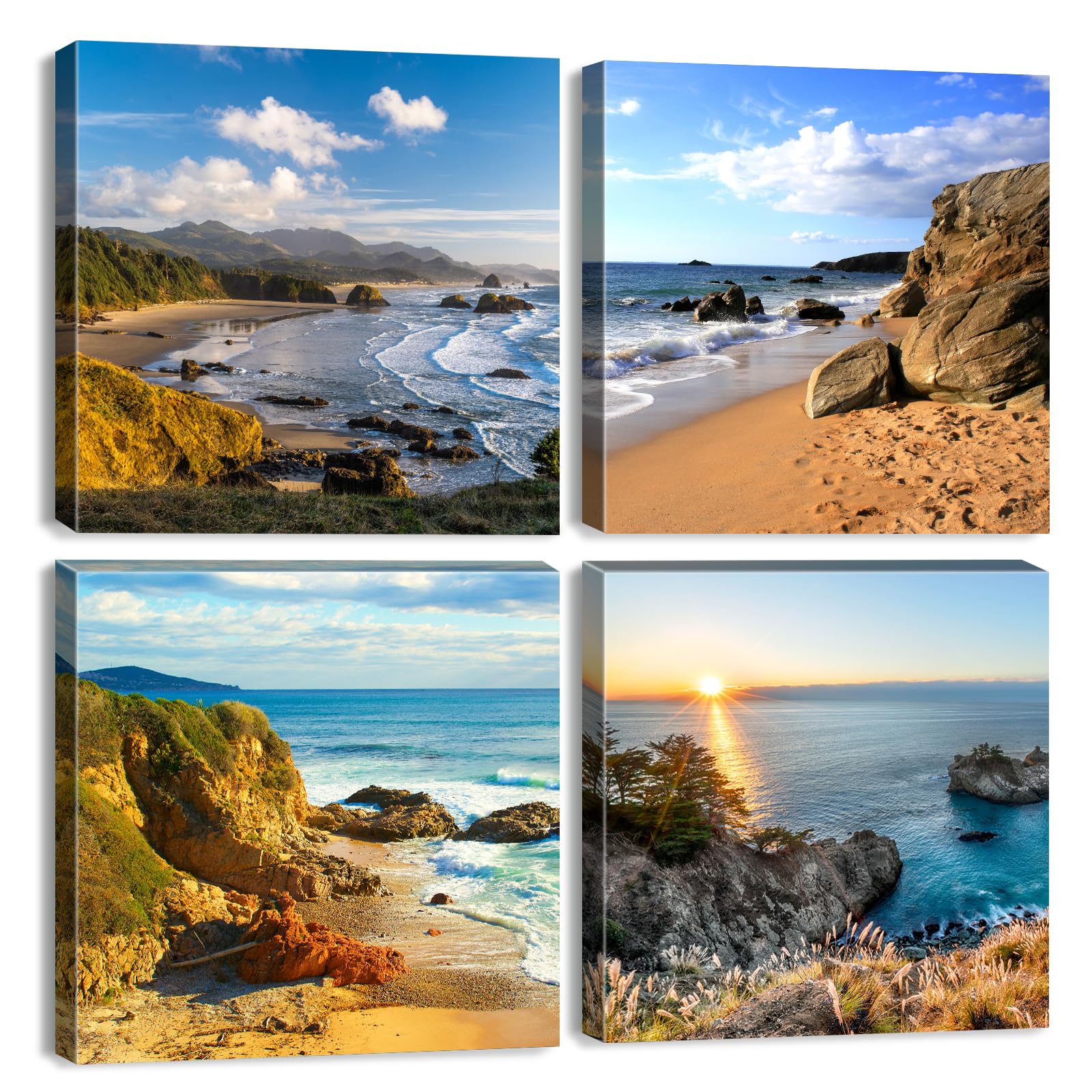 Oregon Coast Beach Wall Art Nature Landscape Pictures For Living Room Ocean Scenery Posters Bathroom Decor Coastal Seascape Canv