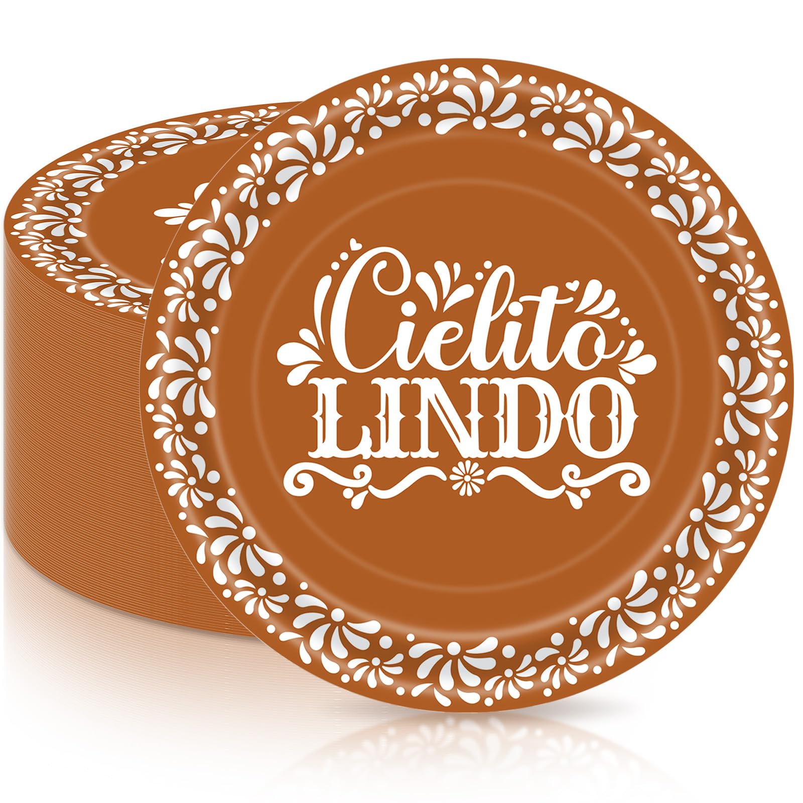 100 Pcs Cielito Lindo Party Decoration, Platos De Barro Mexicanos Paper Plates, Cielito Lindo Baby Shower Favors Party Supplies 