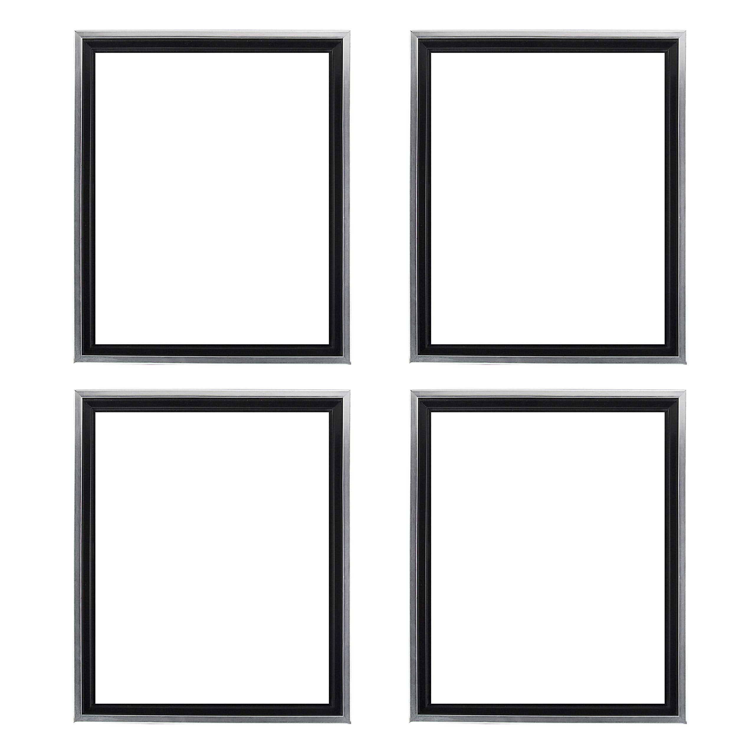 Creative Mark Illusions Floater Frame For 3/4 Deep Canvases - 9x12 Silver/Black - No Glass or Backing - Wood Composite Floating 