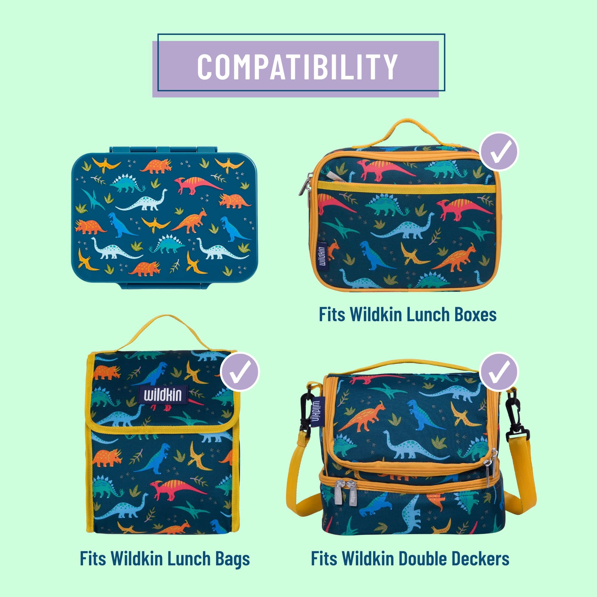 Wildkin Kids Bento Box For Boys And Girls, Features 4 Compartments, Leak Proof With Close Clasp Design, Ideal For Packing Snacks
