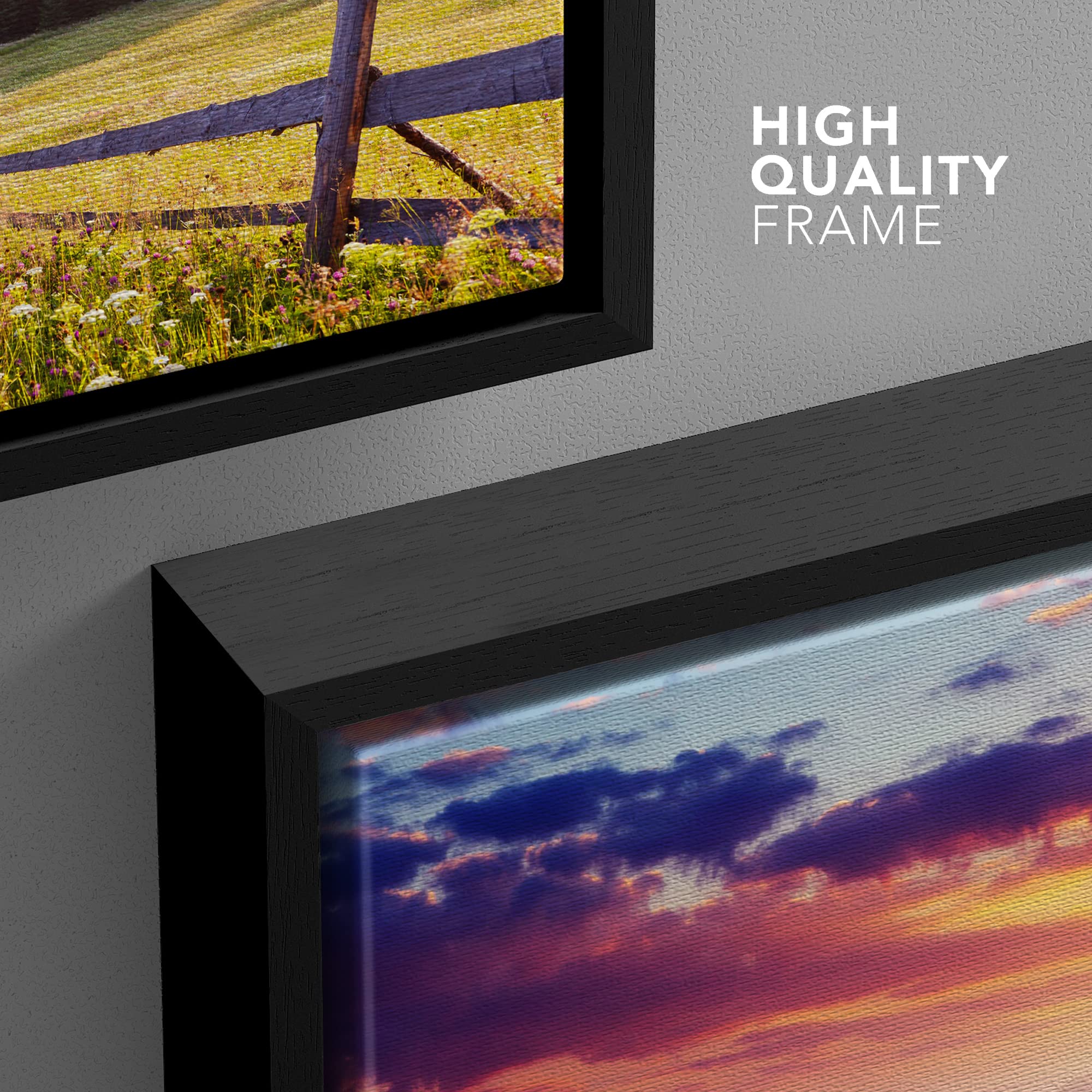 Wall26 Framed Canvas Prints Wall Art - Majestic Sunset In The Mountains Landscape, Beautiful Mountain Scenery Modern Art Stretch