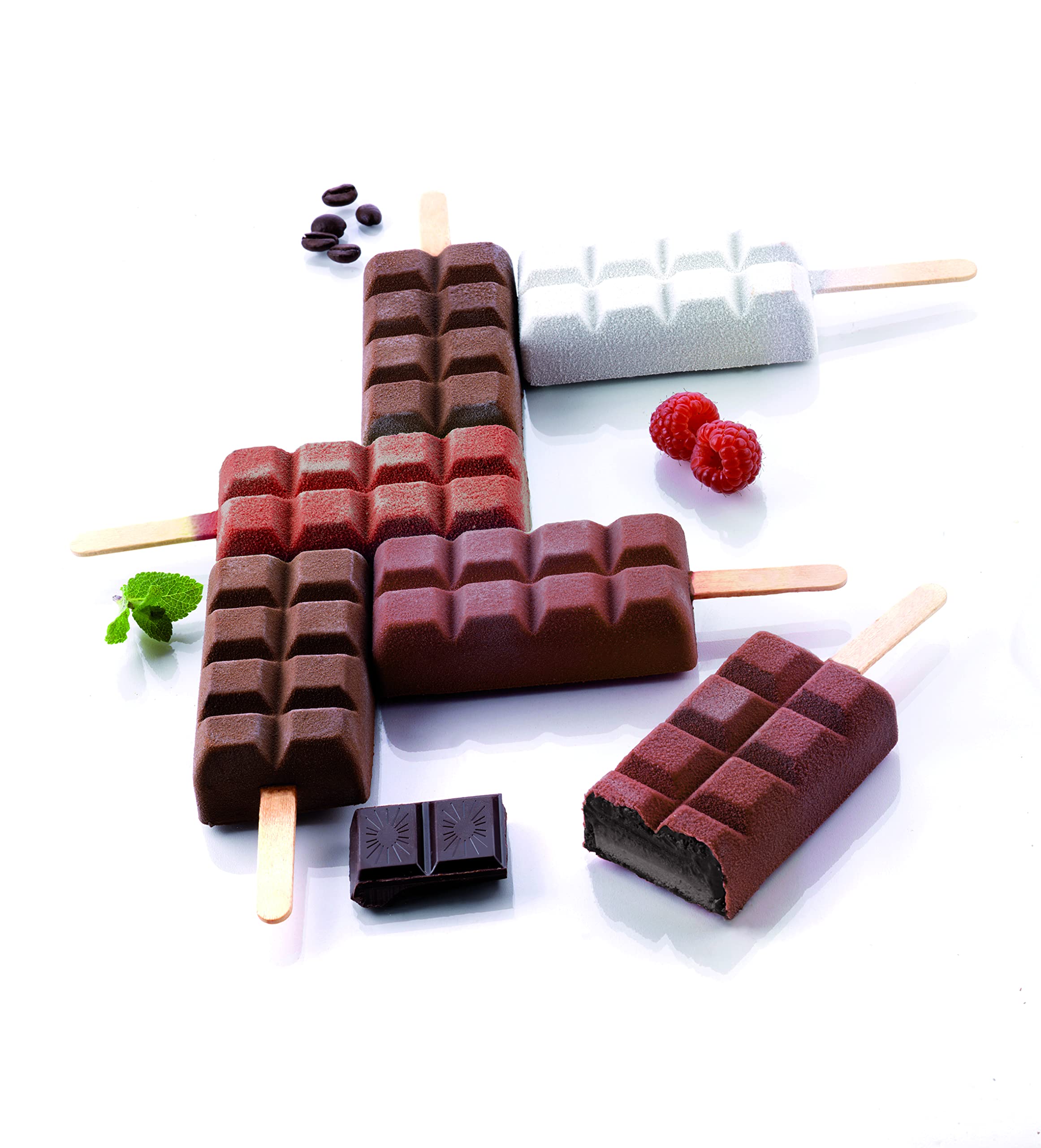 Silikomart Silicone Easy Ice Cream Bar Mold, Set Of 2, Chocostick