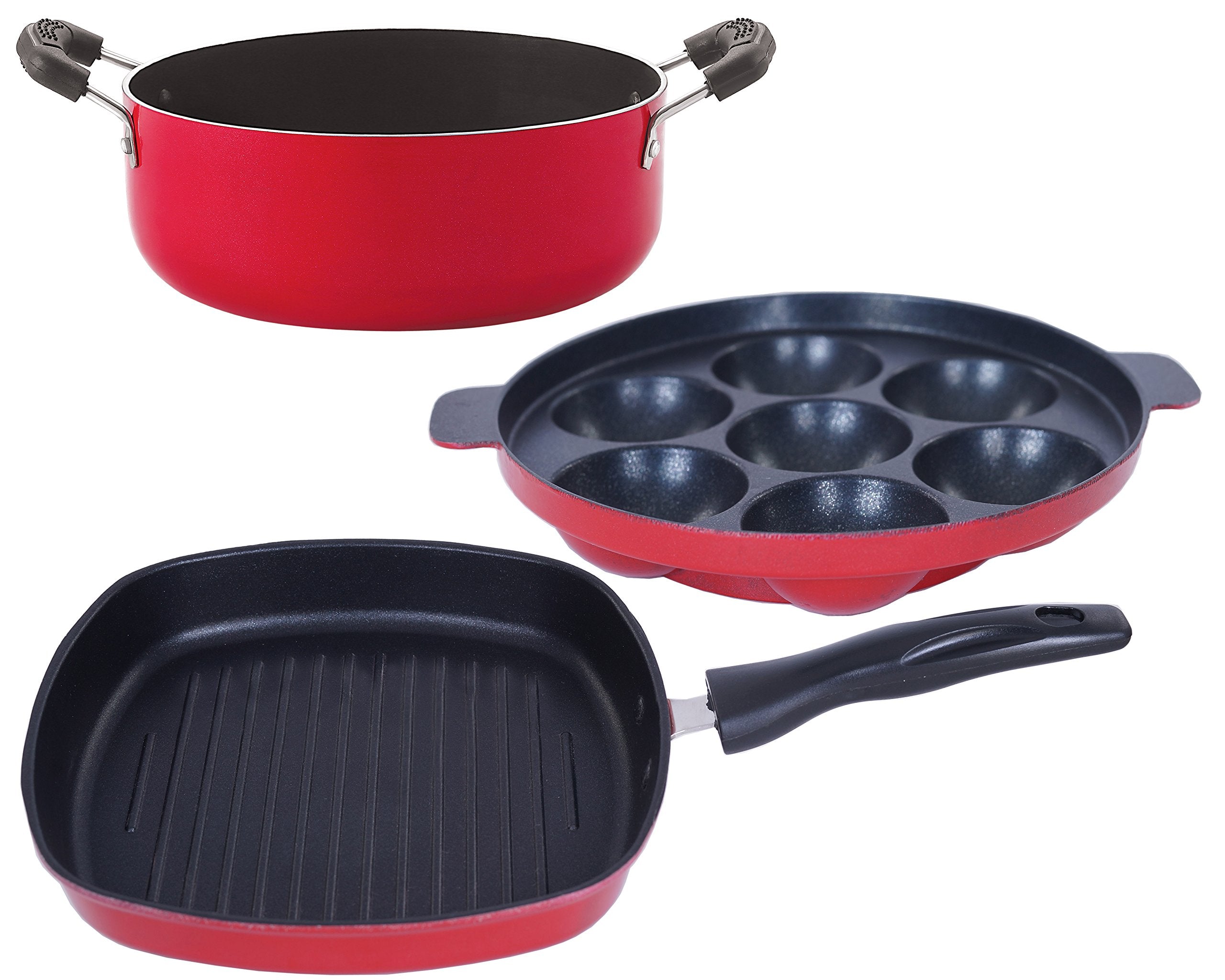 Nirlon NonStick Aluminium Pfoa Free Pots And Pans Combo Set