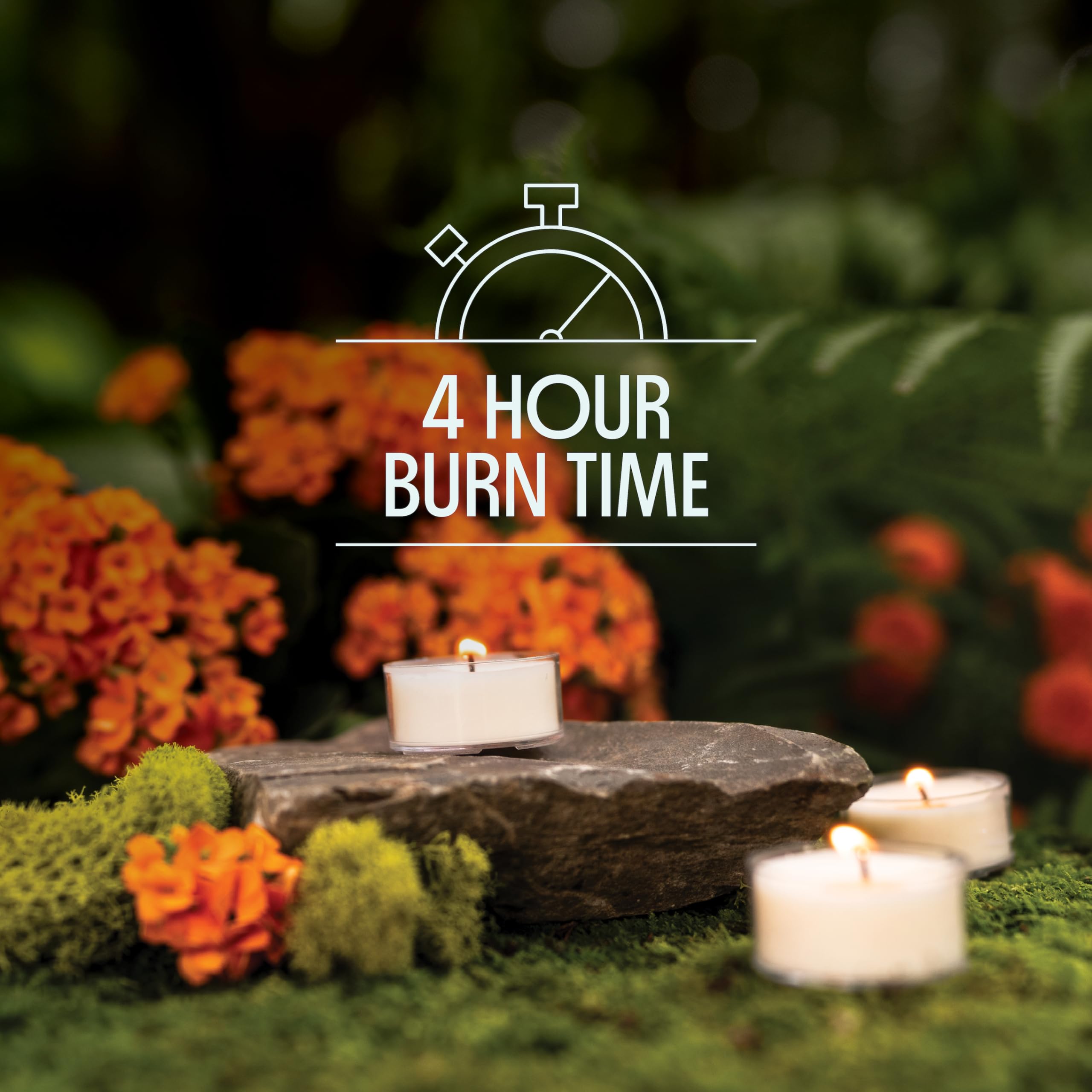 Murphys Naturals Mosquito Bug Repellent Tea Light Candles for Outdoor Patio, Citronella & Essential Oils, 4-Hour Burn Time Each,