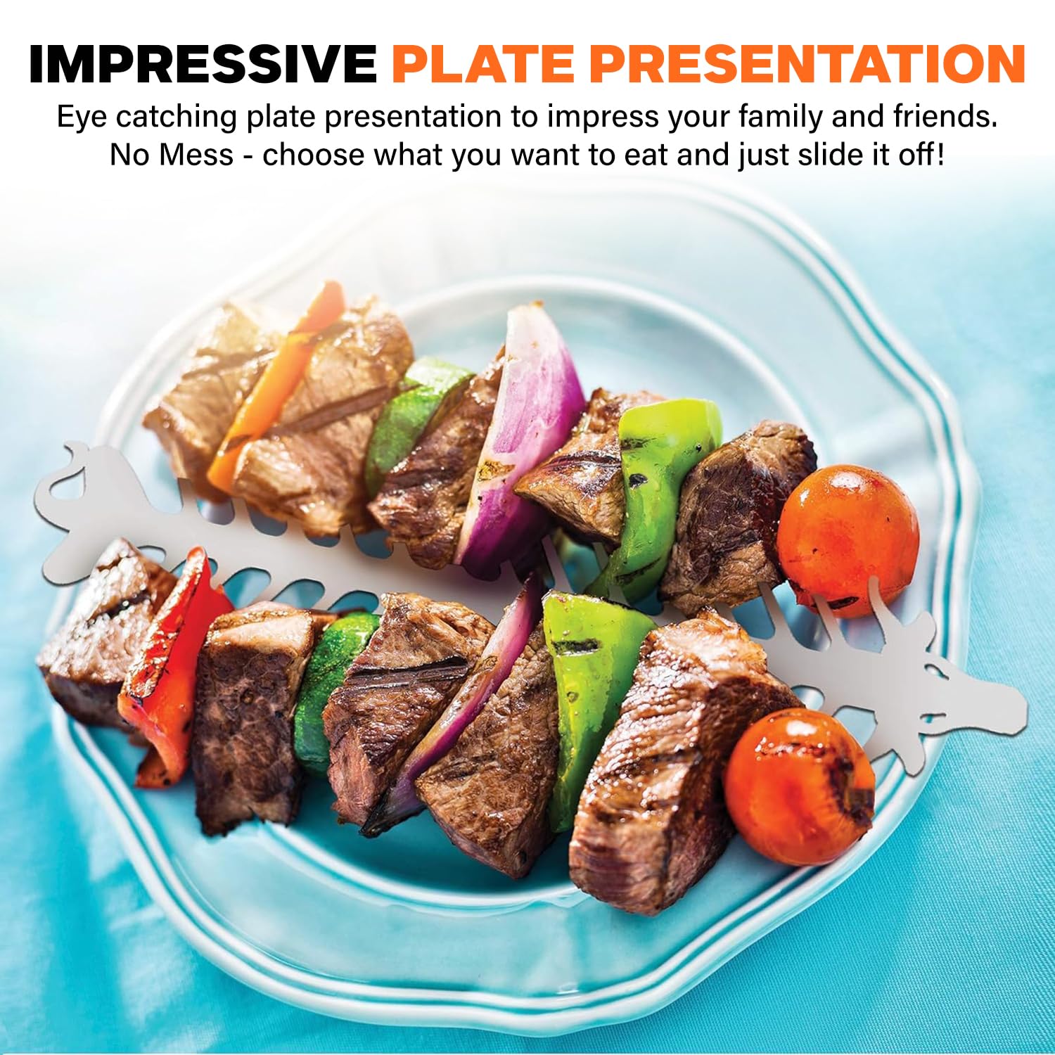 SKEWER SS CHRM 12.3X4.7'''' (Pack of 1)