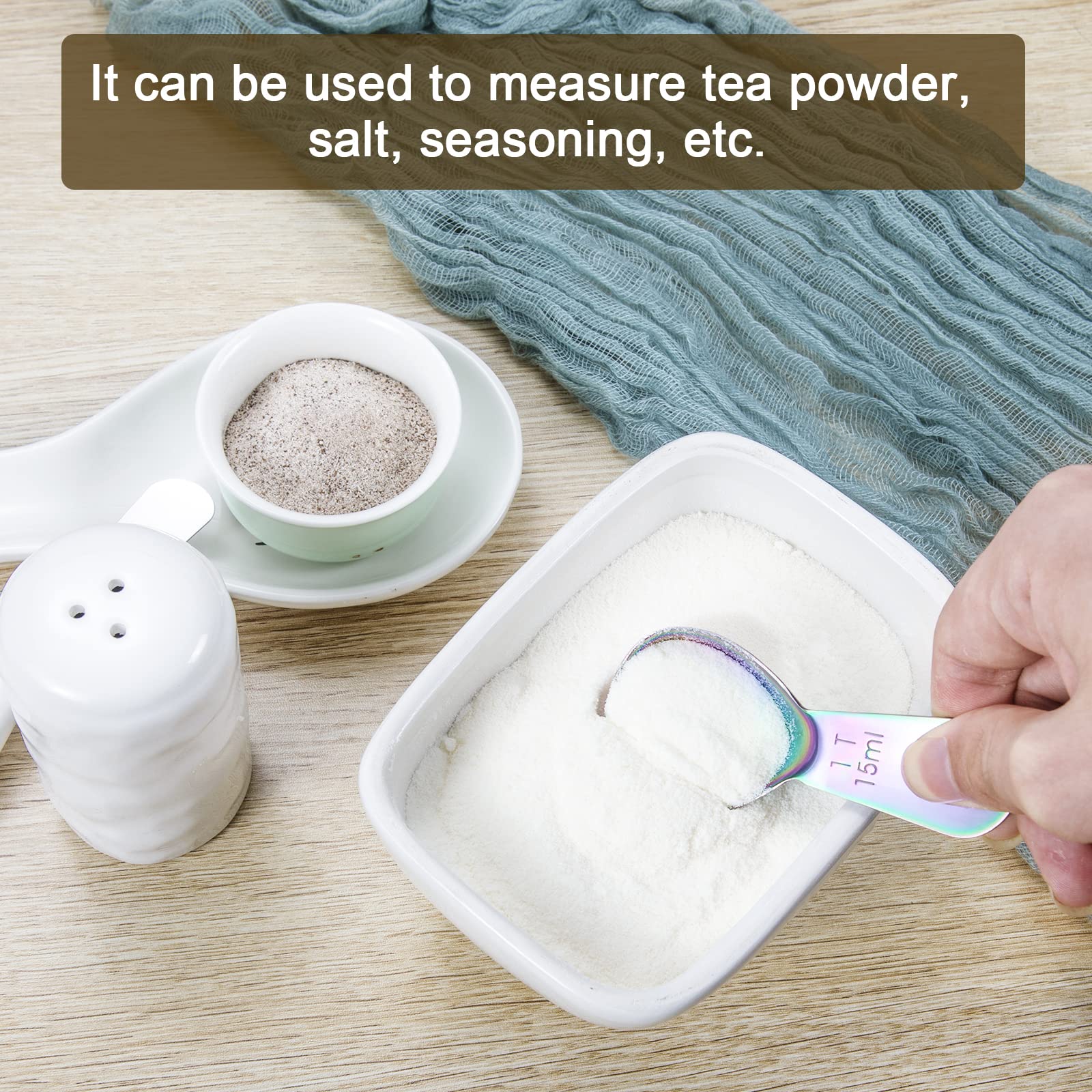 Stainless Steel Coffee Scoop 2-Piece Set (1 Tbsp, 2 Tbsp) Durable Tablespoon, Ergonomic Measuring Spoon, Suitable For Small And