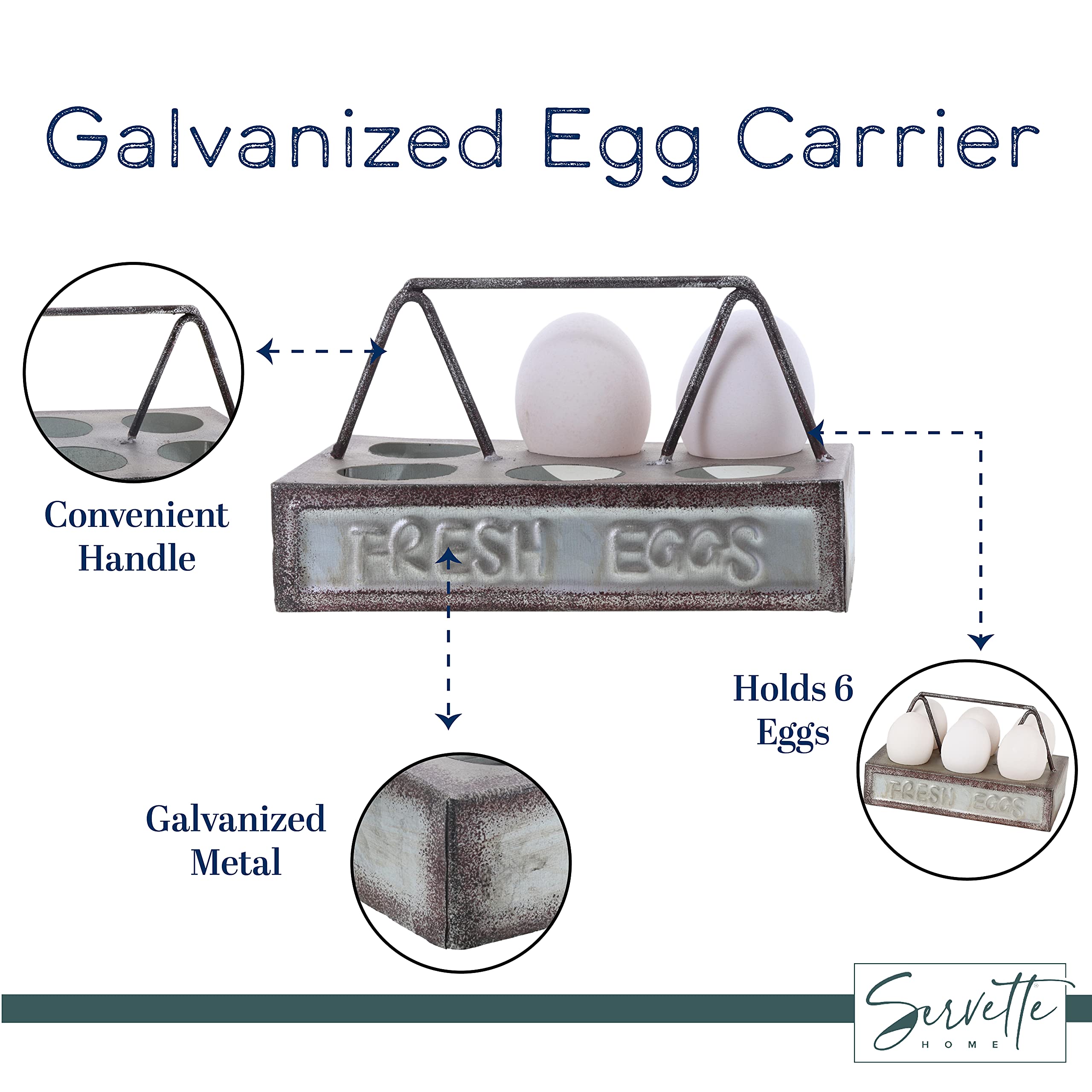 Metal 6 Egg Holder For Fresh Eggs
