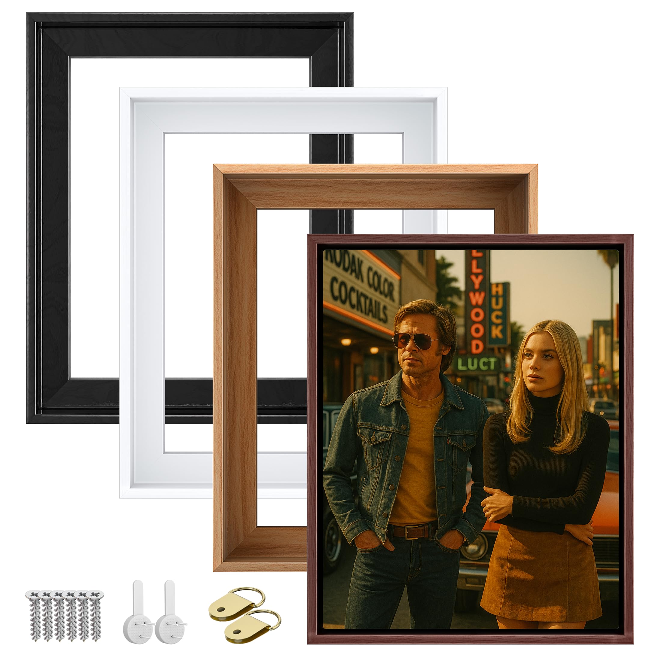Canvas Floater Frame Fits 1   -1.25   Deep Gallery-Wrapped Canvas, Floating Picture Frame for Wall Art, Posters, Oil Paintings a