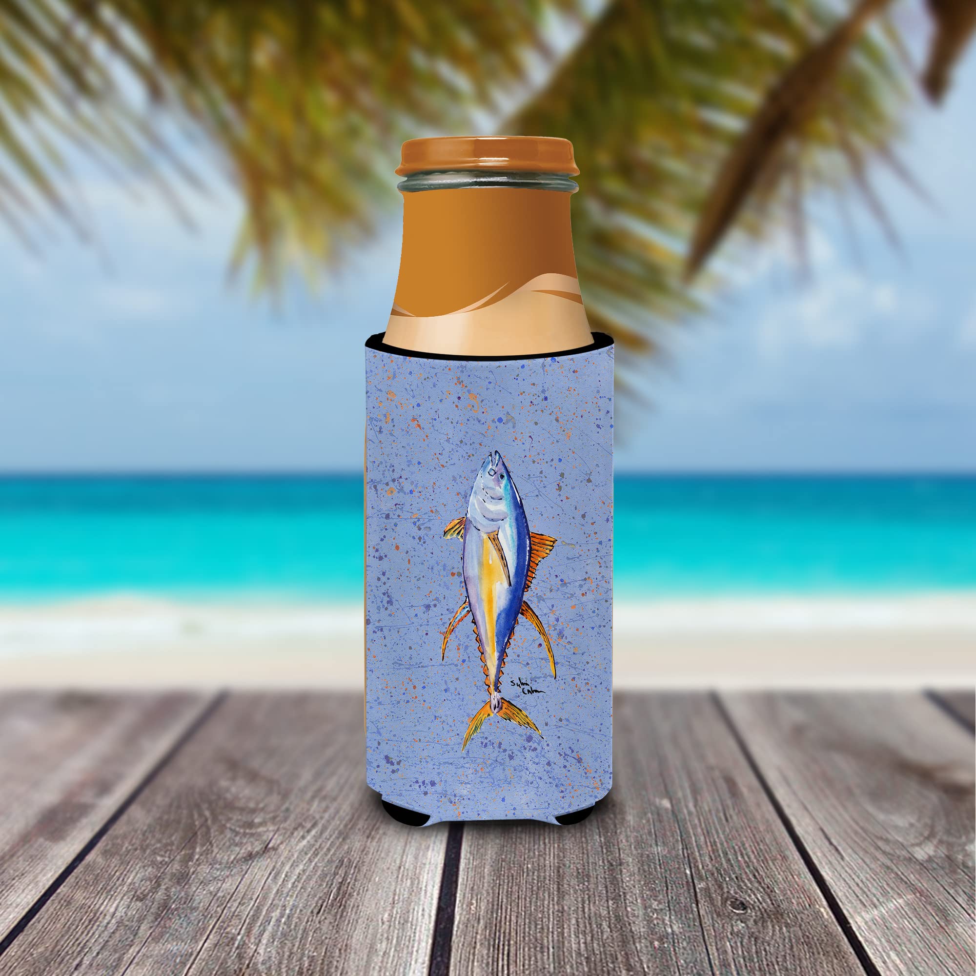 Fish Tuna Ultra Beverage Insulators for slim cans 8356MUK