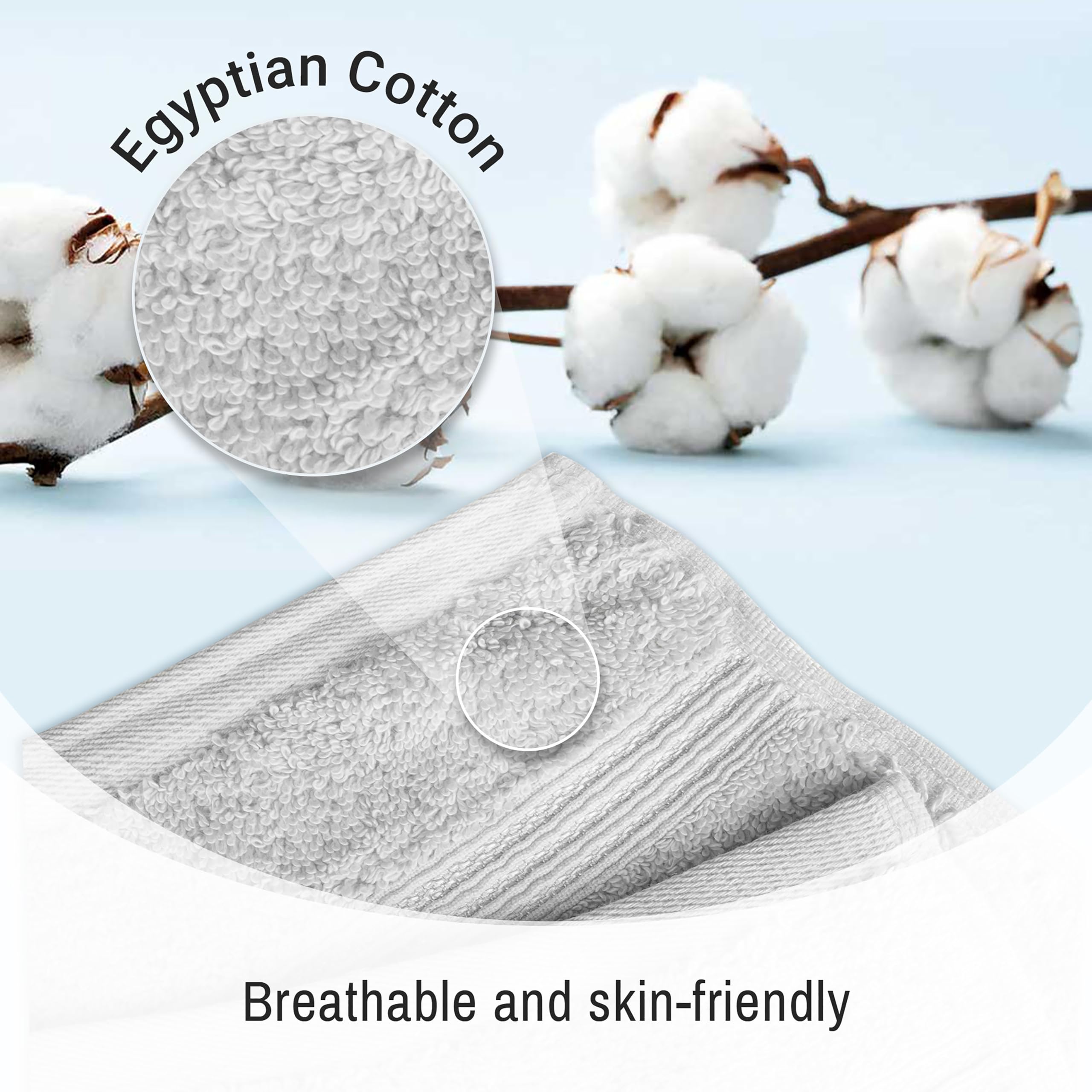 Superior Egyptian Cotton 10-Piece Face Towel Set , Small Towels For Facial, Spa, Quick Dry, Absorbent Towels, Bathroom Accessori