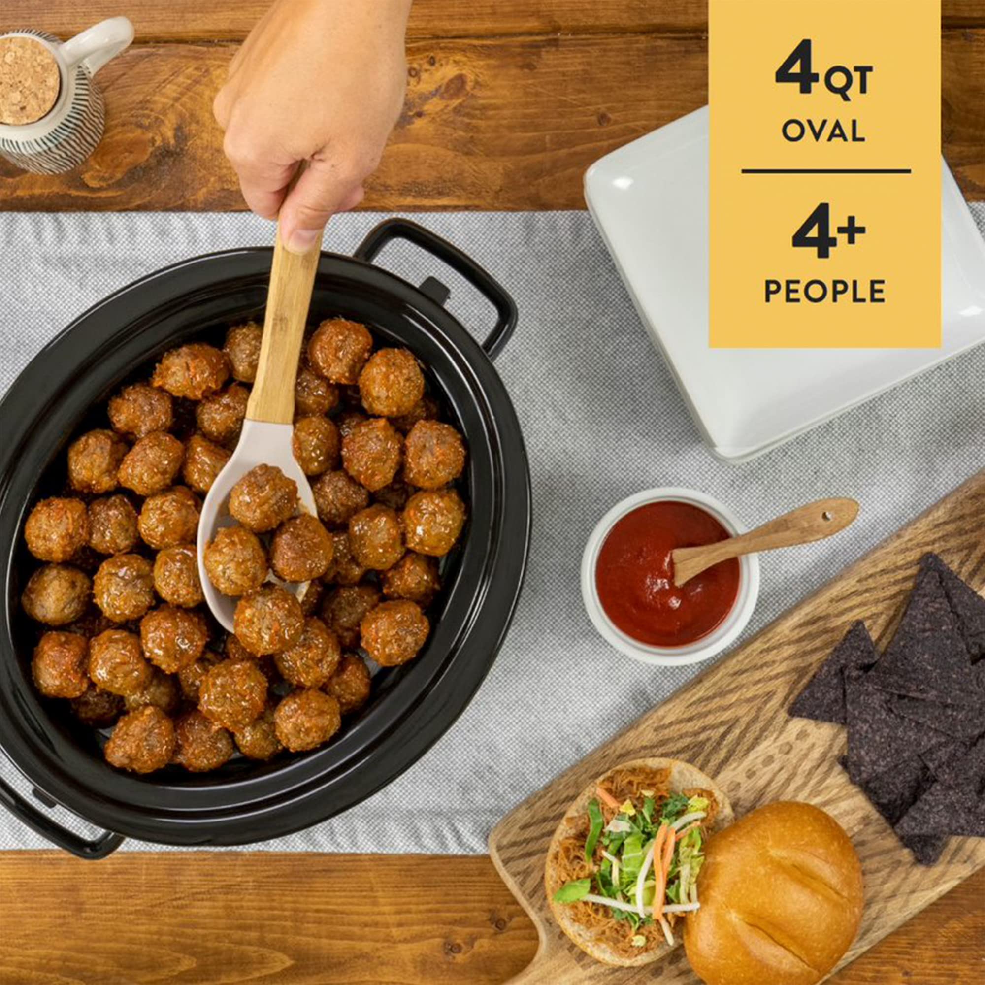 Crock-Pot 4 Quart Programmable Slow Cooker, Stainless Steel, Locking Lid, Digital Display, Travel Proof