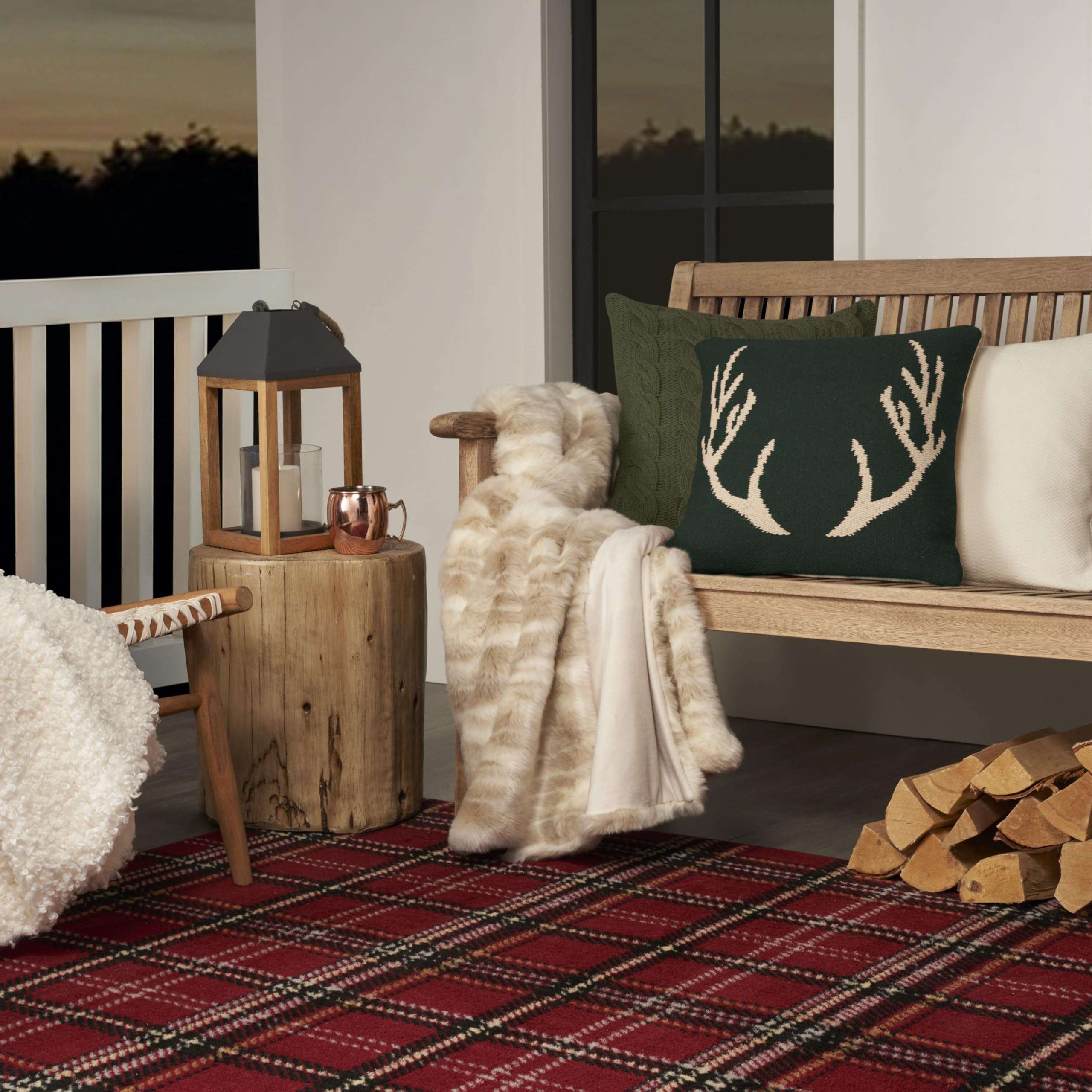 Nourison Home Grafix Red 9' x 12' Area Rug Easy Clean, Non Shedding, Bed Room, Living Room, Dining Room, Kitchen (9' x 12')