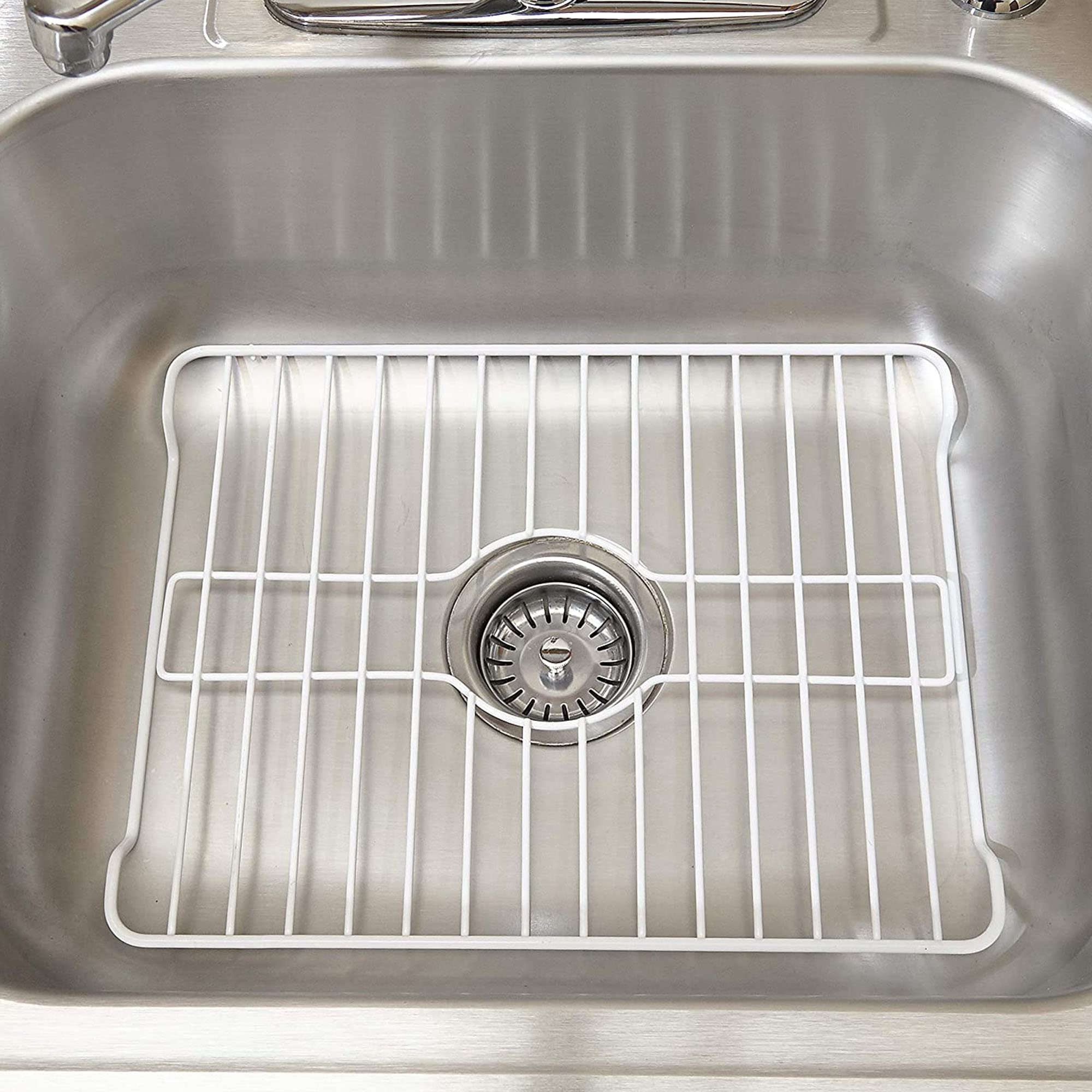 Better Houseware Small White Sink Protector, 12 x 10.25 x 1 inches, Model 1485/W, Durable Design for Kitchen & Home Use