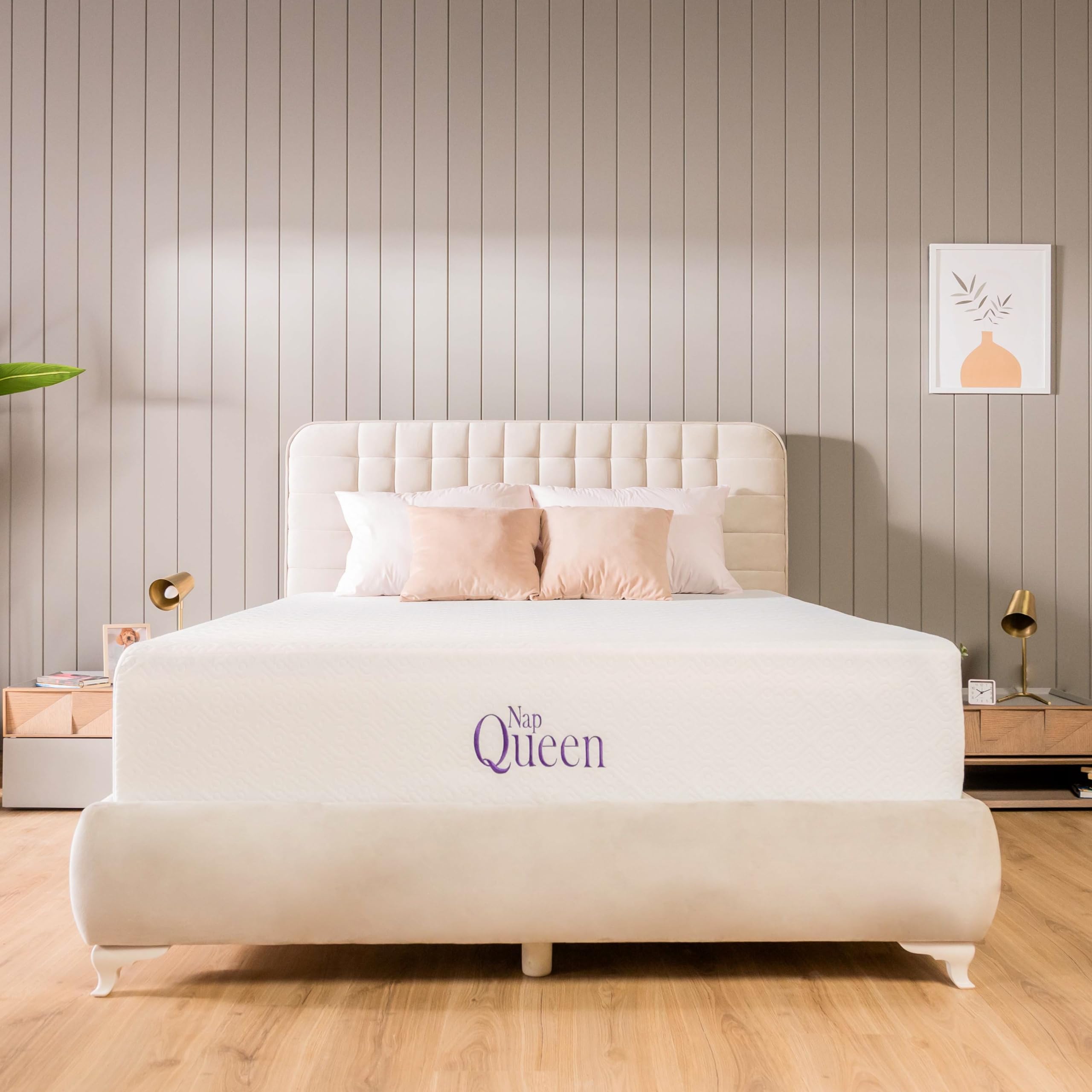 NapQueen Twin-XL Mattress  6 Inch Elizabeth Cooling Gel Memory Foam Mattress  Twin-XL Bed Mattress in a Box  CertiPUR-US Certified  Medium Firm  Breathable & Washable Soft Fabric Cover