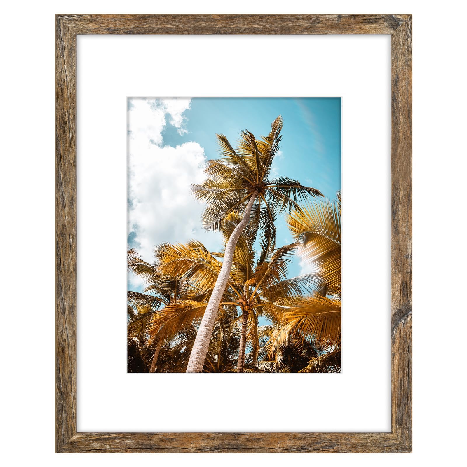 Frametory, 16x20 Picture Frame With Mat for 11x14 Picture - High Definition Glass Wide Molding - Preinstalled Wall Mounting Hard